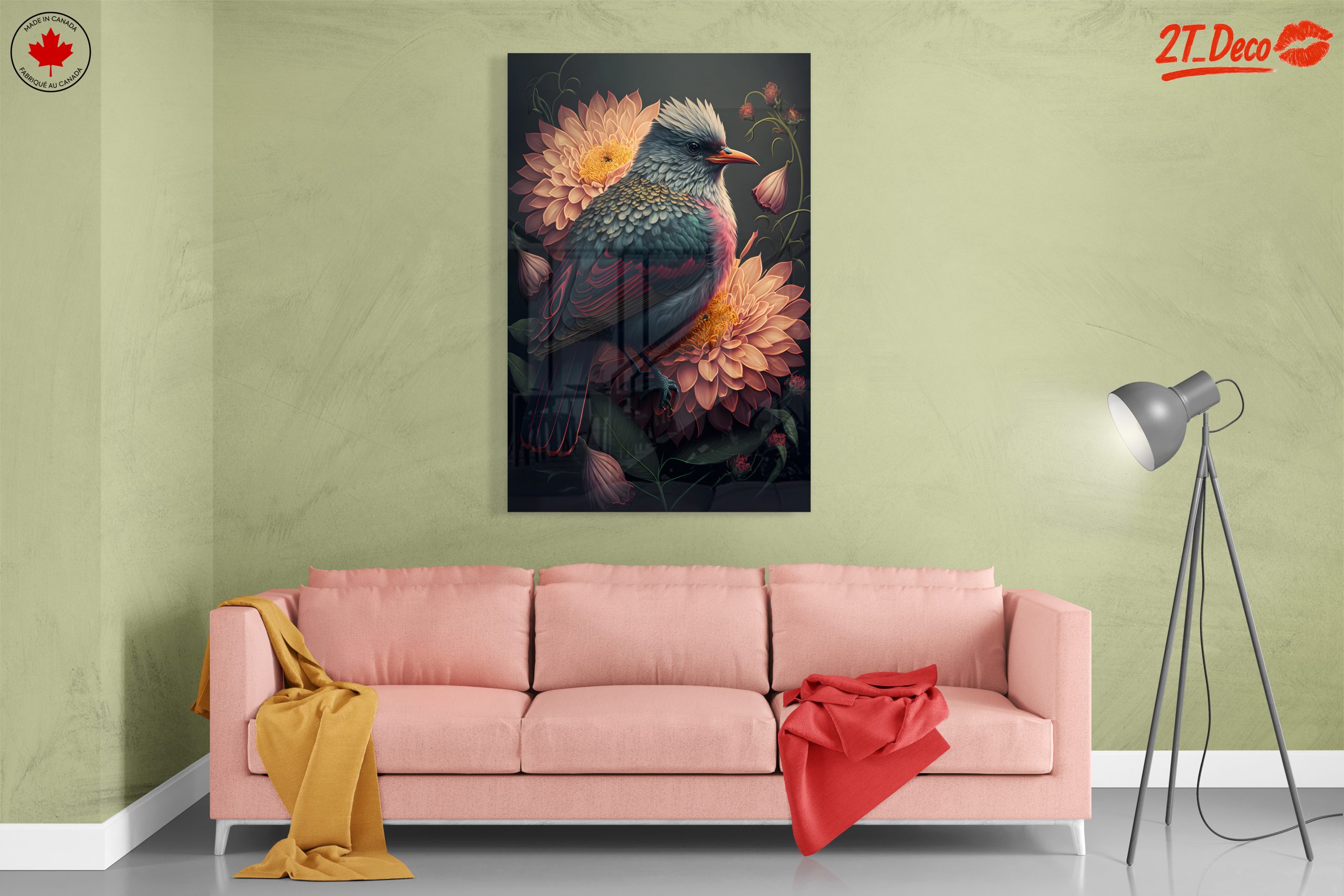 Colorful Bird Among Floral Elements - Image 7