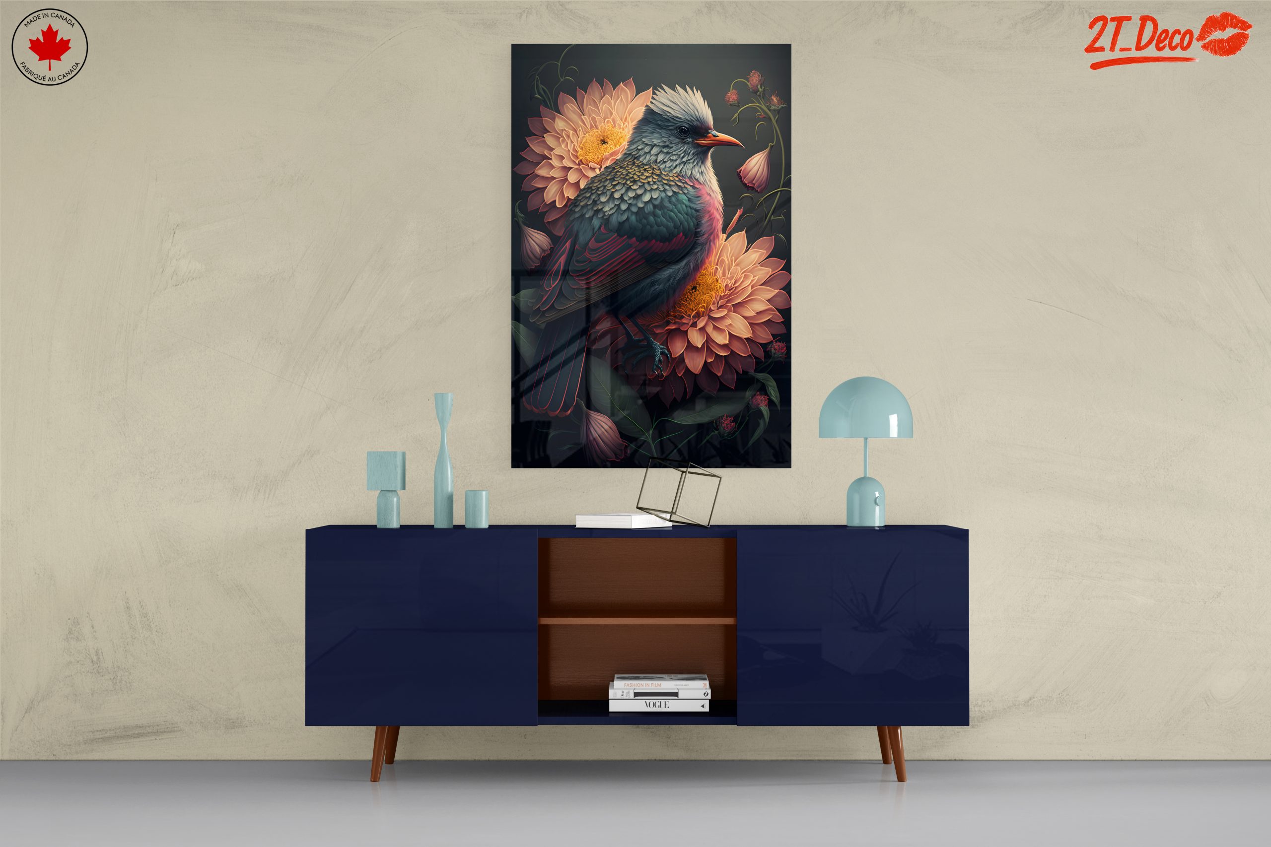 Colorful Bird Among Floral Elements - Image 8