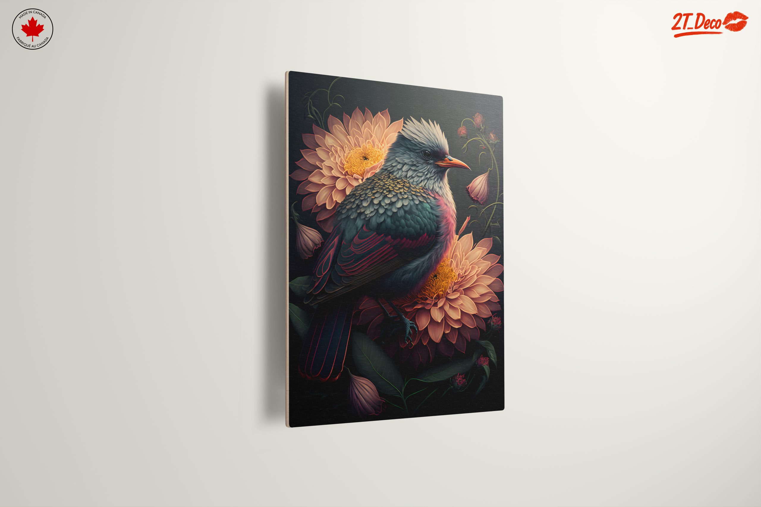 Colorful Bird Among Floral Elements - Image 13