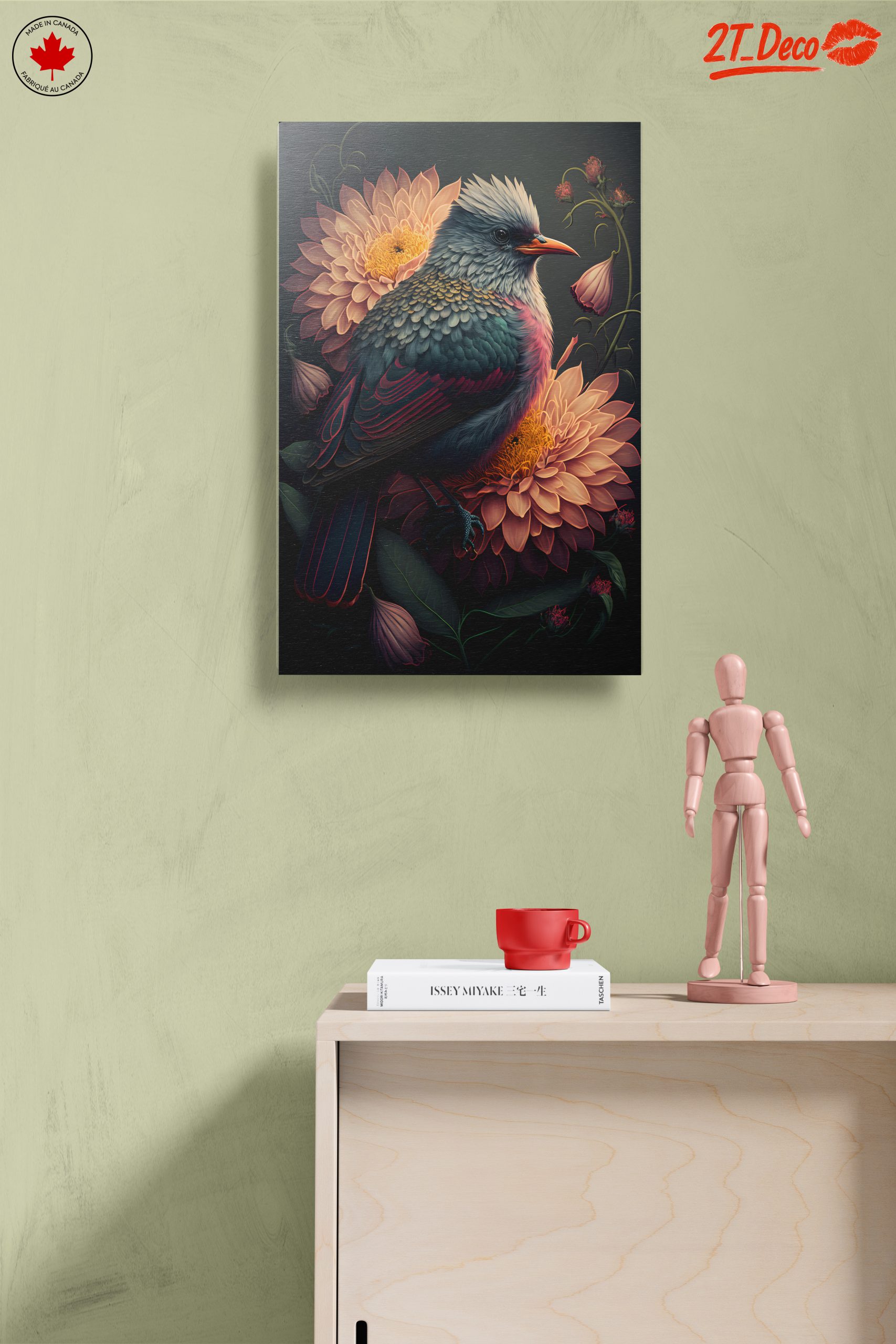 Colorful Bird Among Floral Elements - Image 14