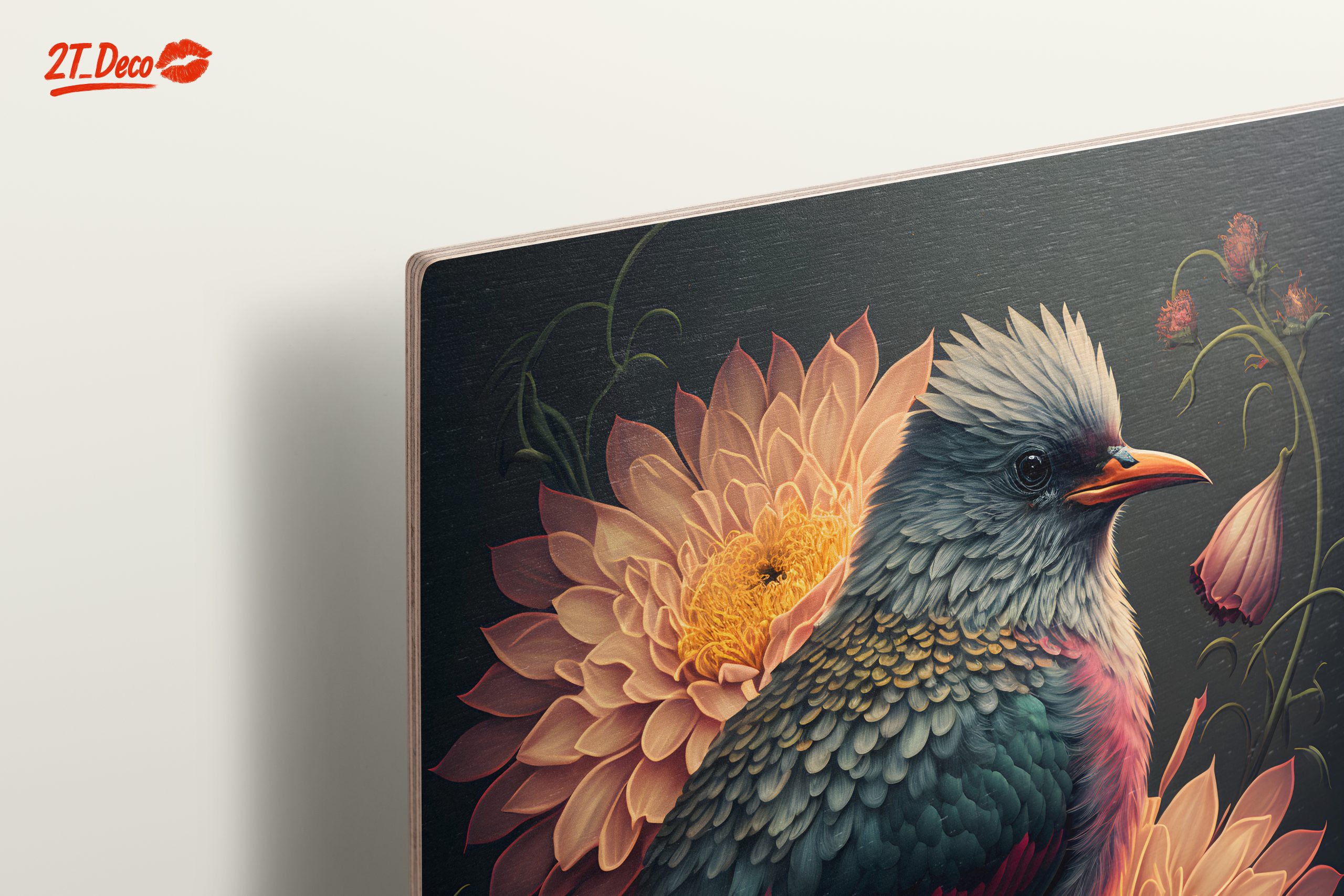 Colorful Bird Among Floral Elements - Image 15