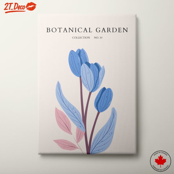Stylized Botanical Art with Colorful Leaves