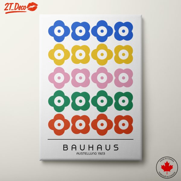 Bauhaus Flower Pattern Art