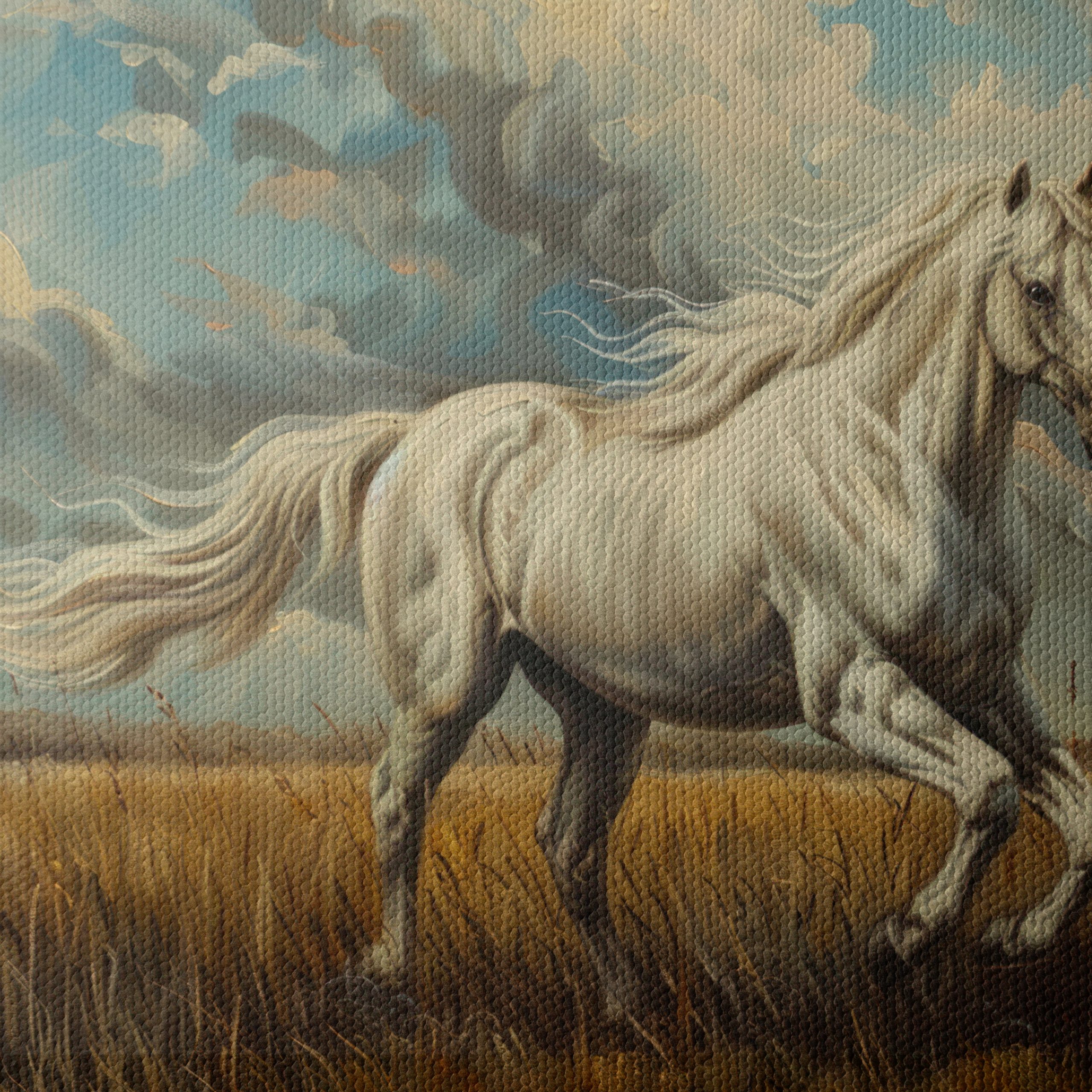 Majestic White Horse Against Dramatic Sky - Image 4