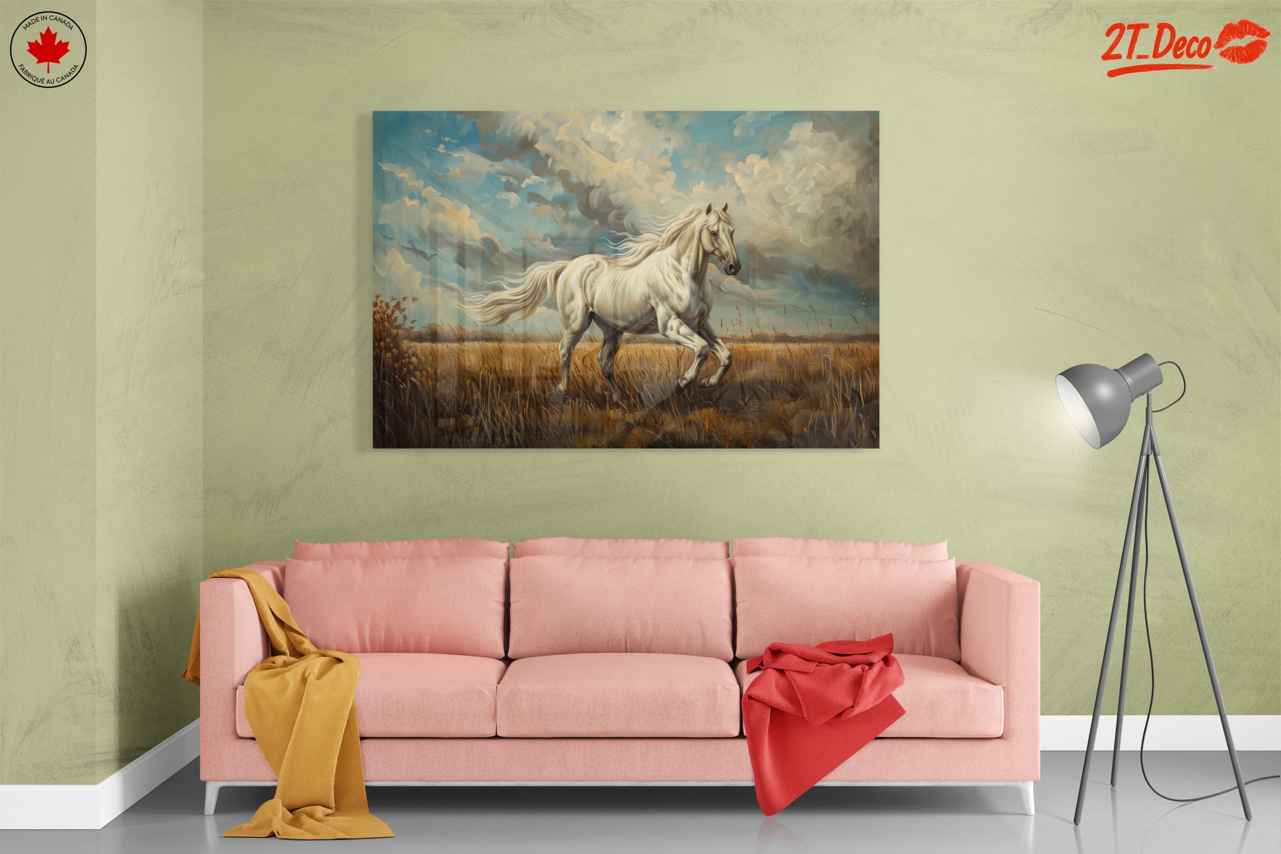 Majestic White Horse Against Dramatic Sky - Image 7