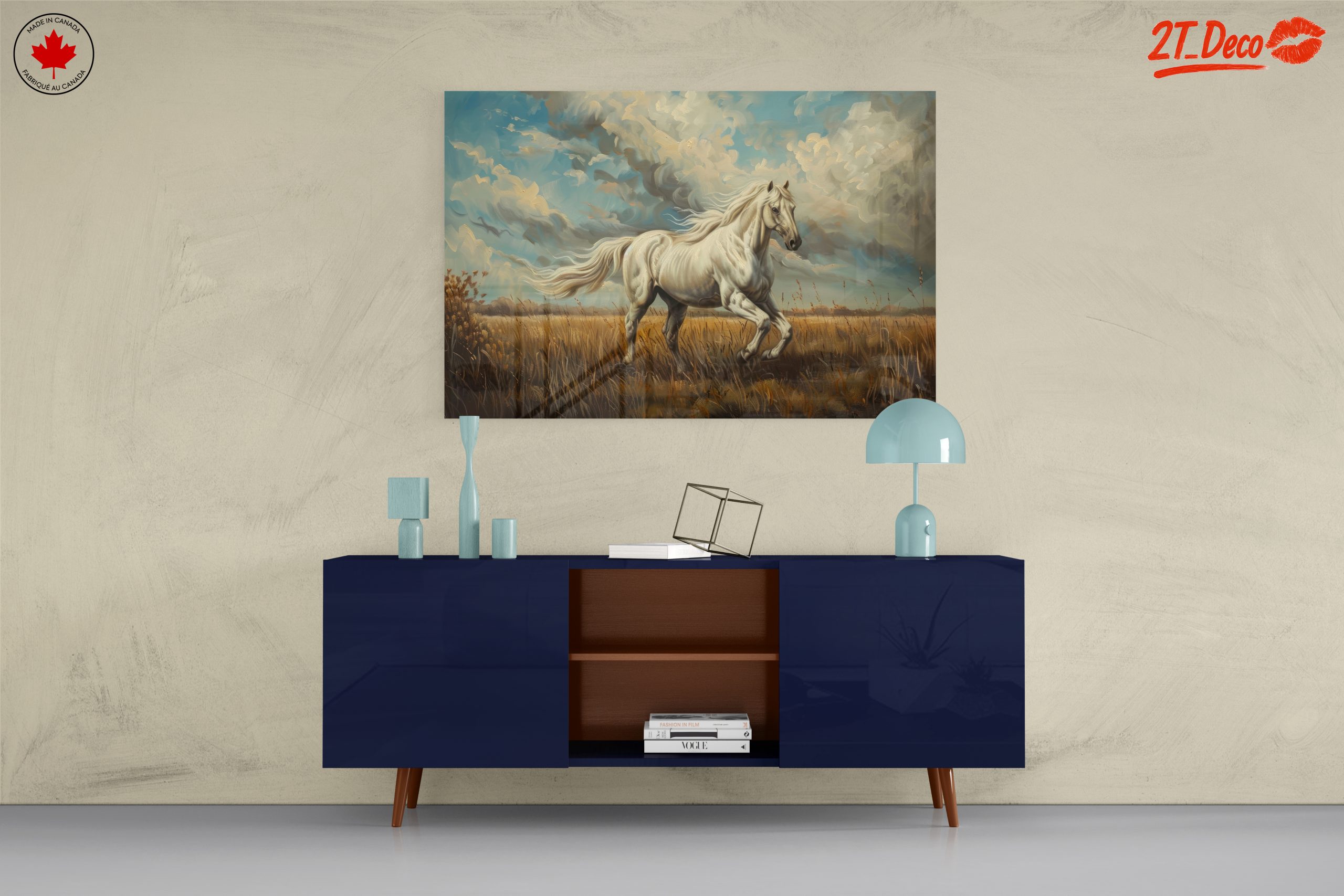 Majestic White Horse Against Dramatic Sky - Image 8