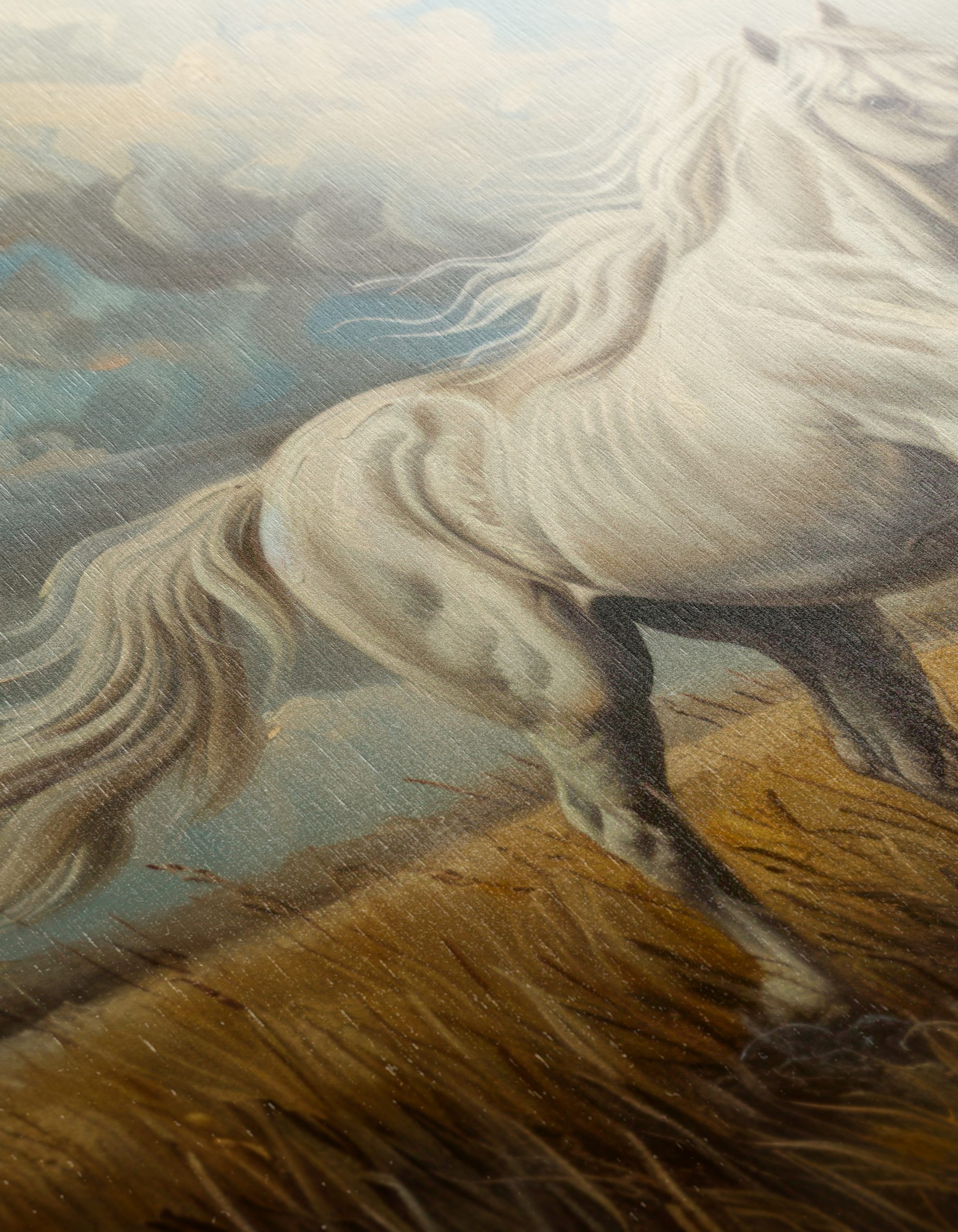 Majestic White Horse Against Dramatic Sky - Image 12