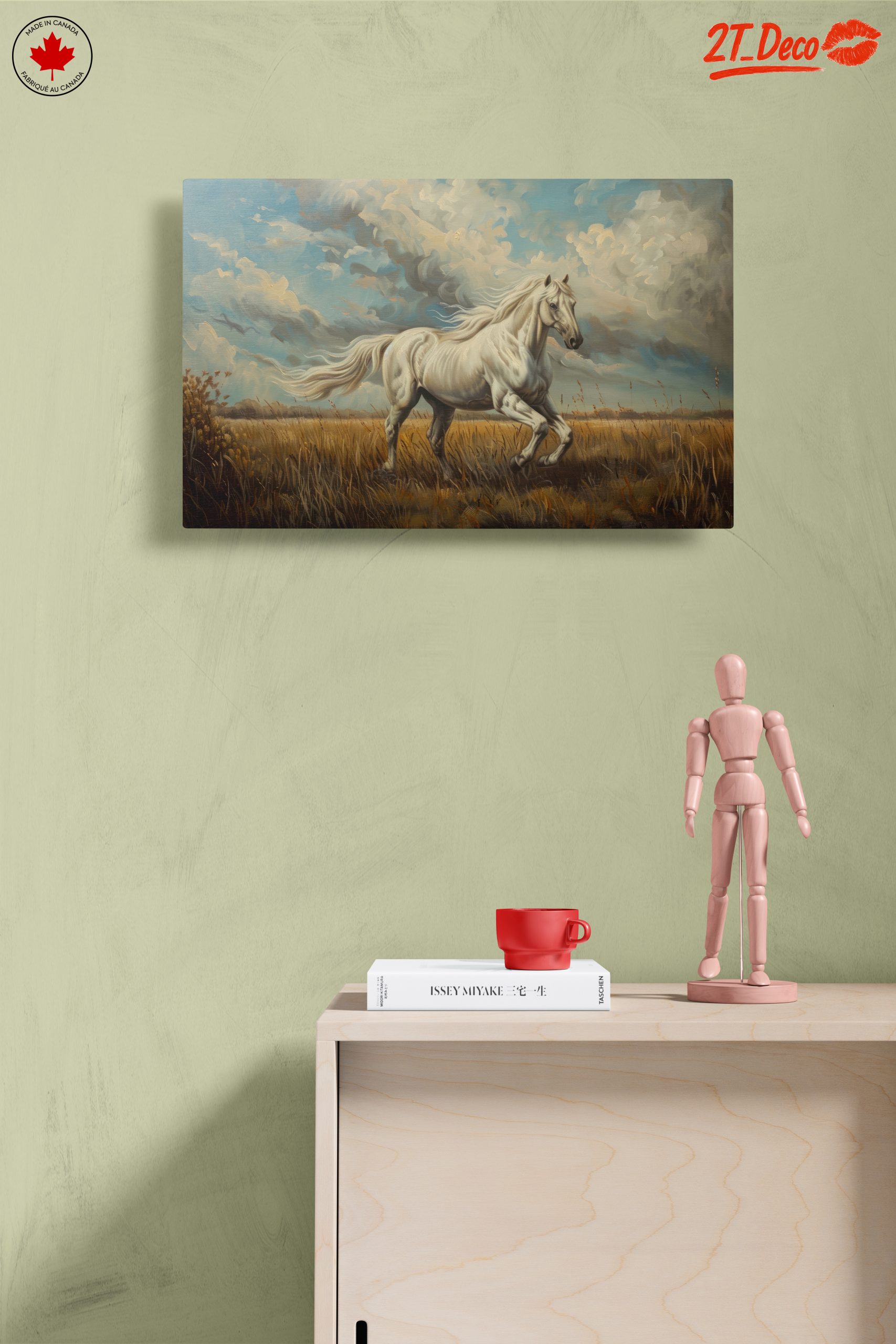 Majestic White Horse Against Dramatic Sky - Image 14