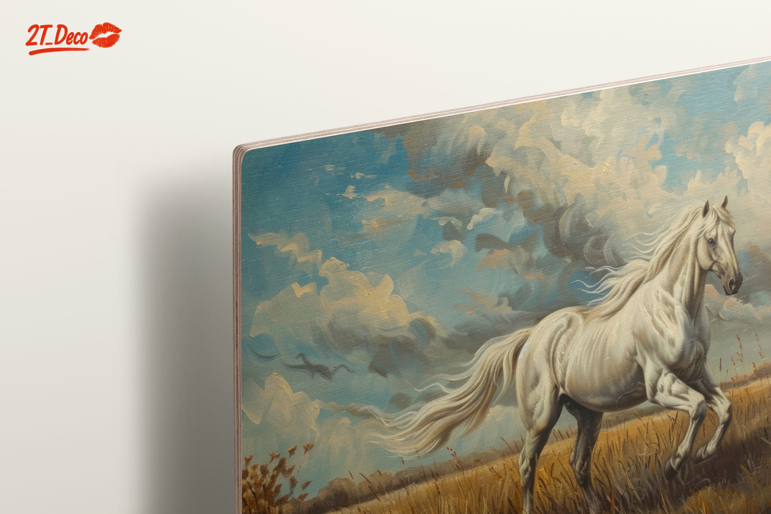 Majestic White Horse Against Dramatic Sky - Image 15