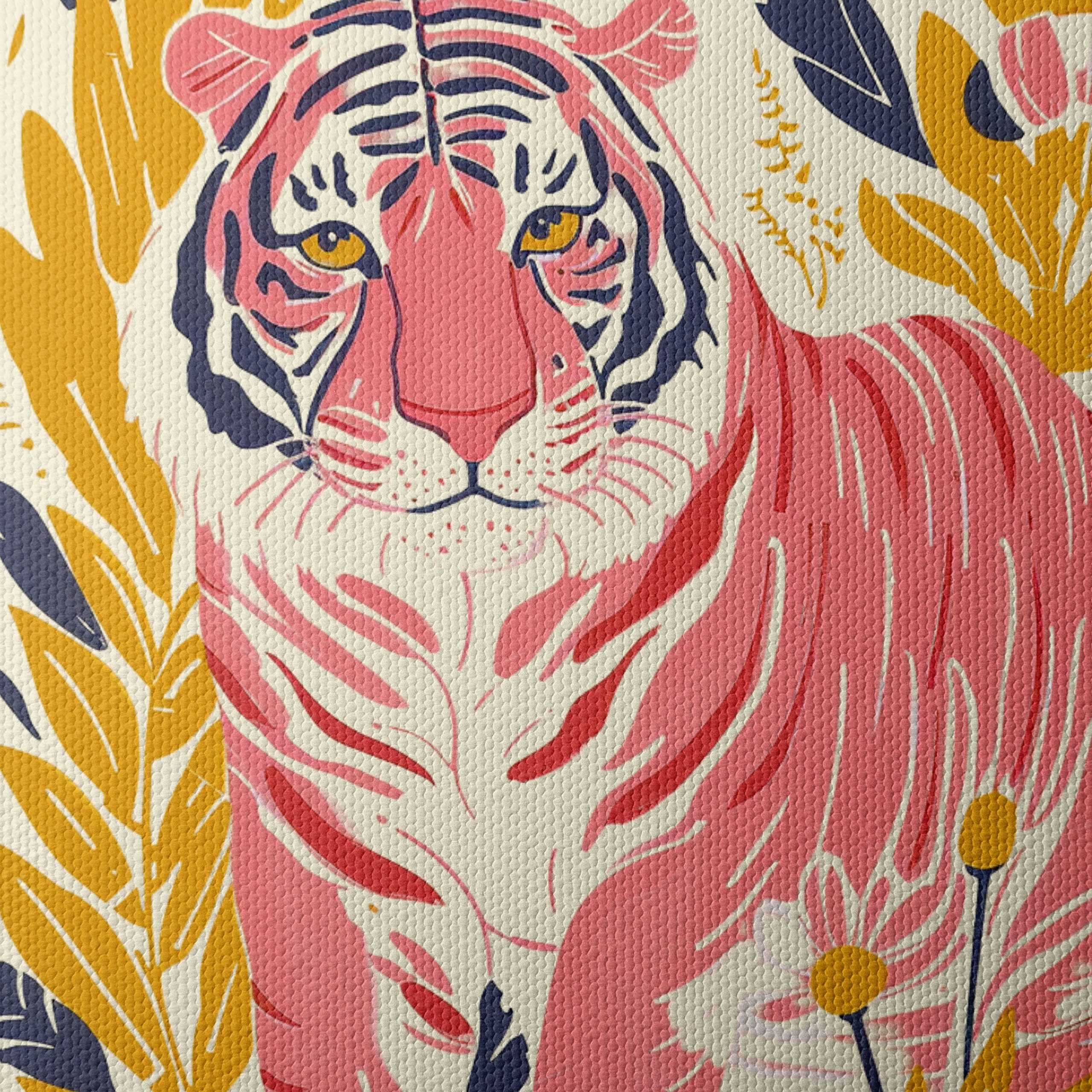 Stylized Tiger Among Colorful Flowers - Image 4