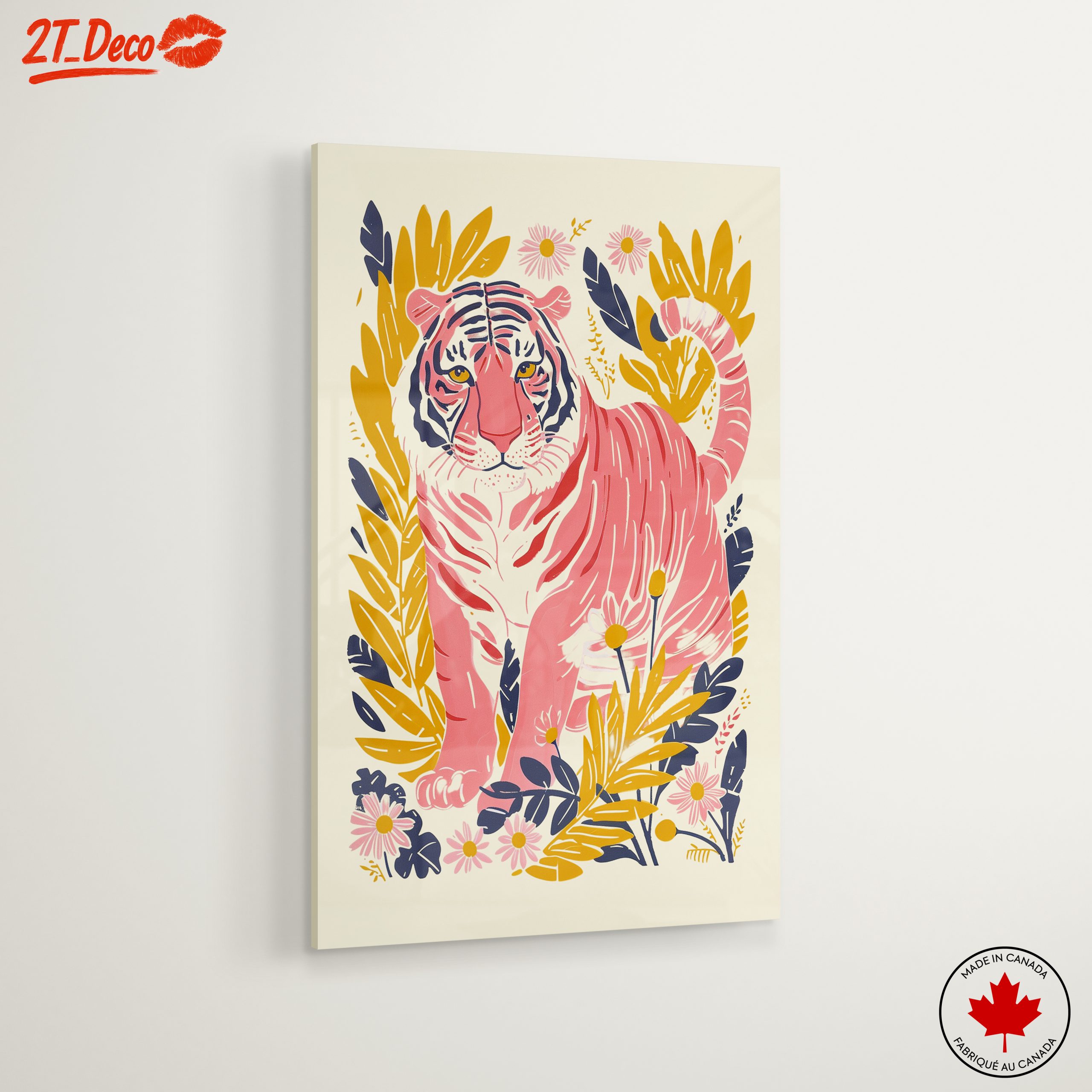 Stylized Tiger Among Colorful Flowers - Image 6