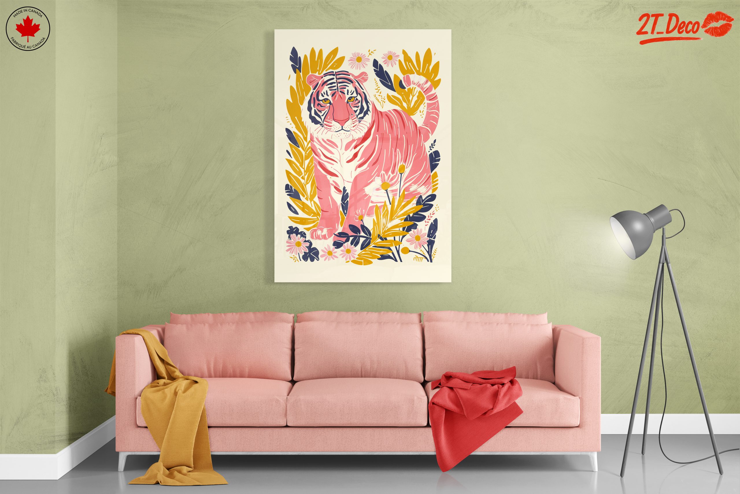 Stylized Tiger Among Colorful Flowers - Image 7