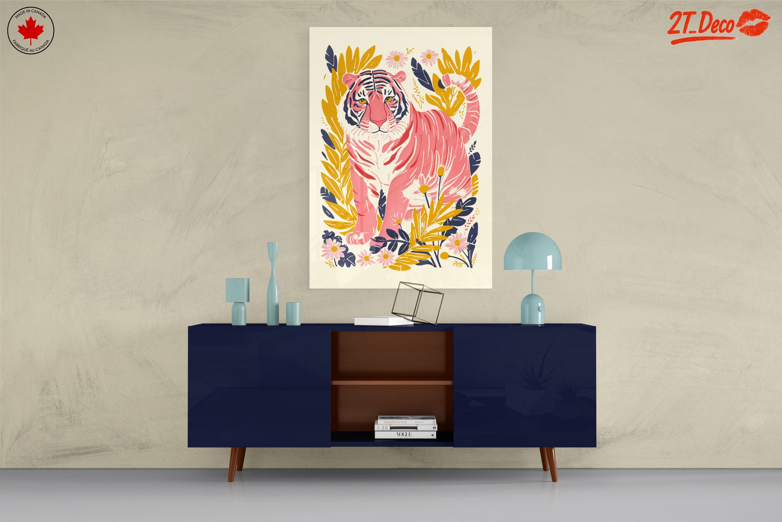 Stylized Tiger Among Colorful Flowers - Image 8