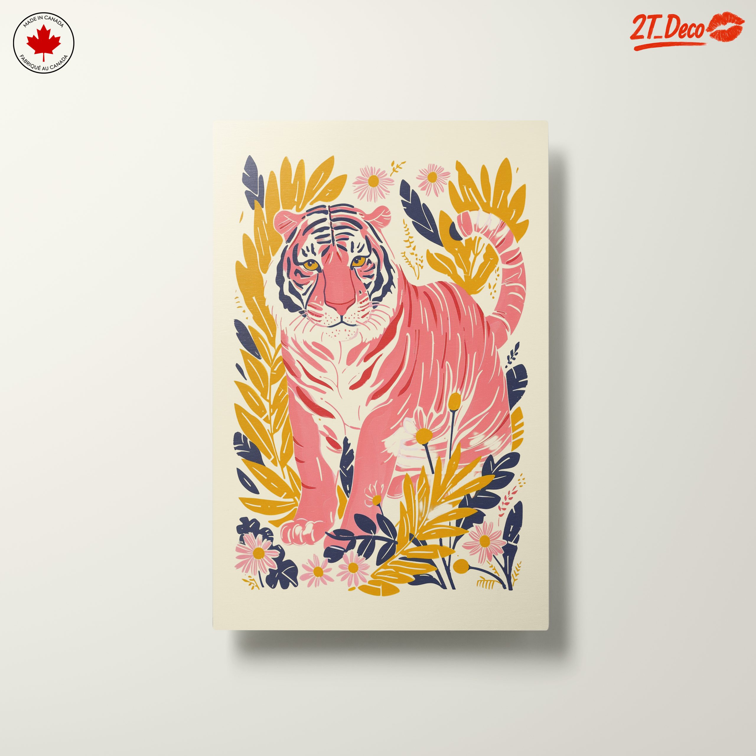 Stylized Tiger Among Colorful Flowers - Image 10