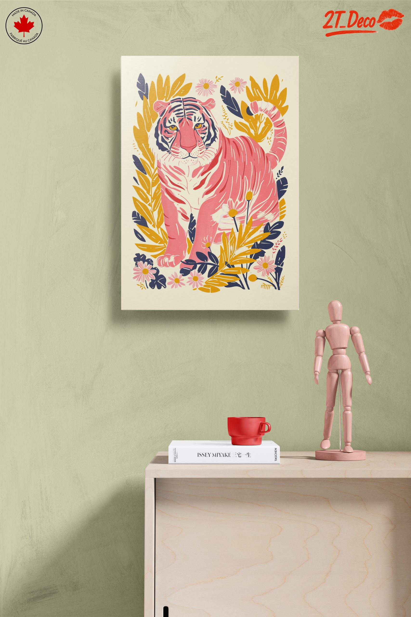 Stylized Tiger Among Colorful Flowers - Image 14