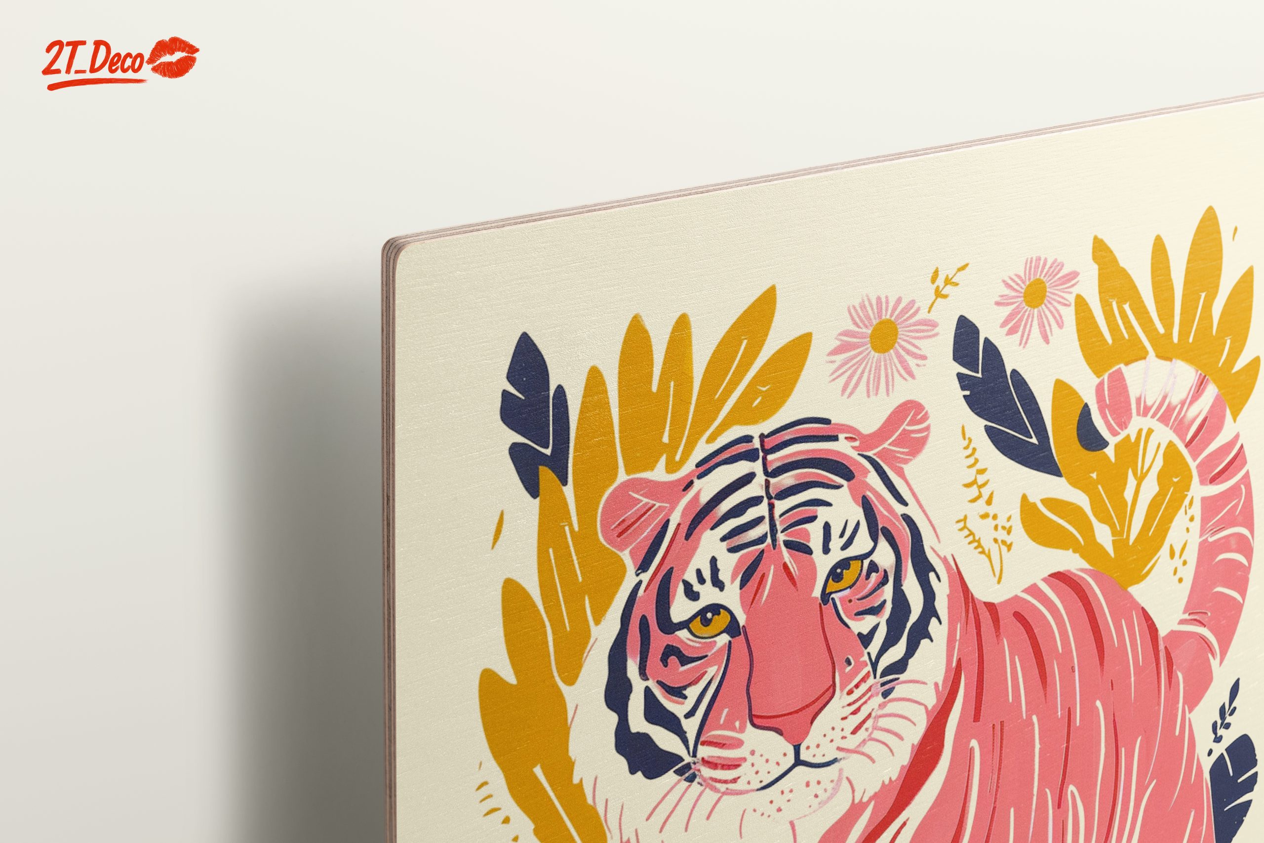 Stylized Tiger Among Colorful Flowers - Image 15