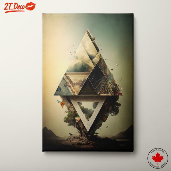 Geometric Abstract Composition with Landscape Elements