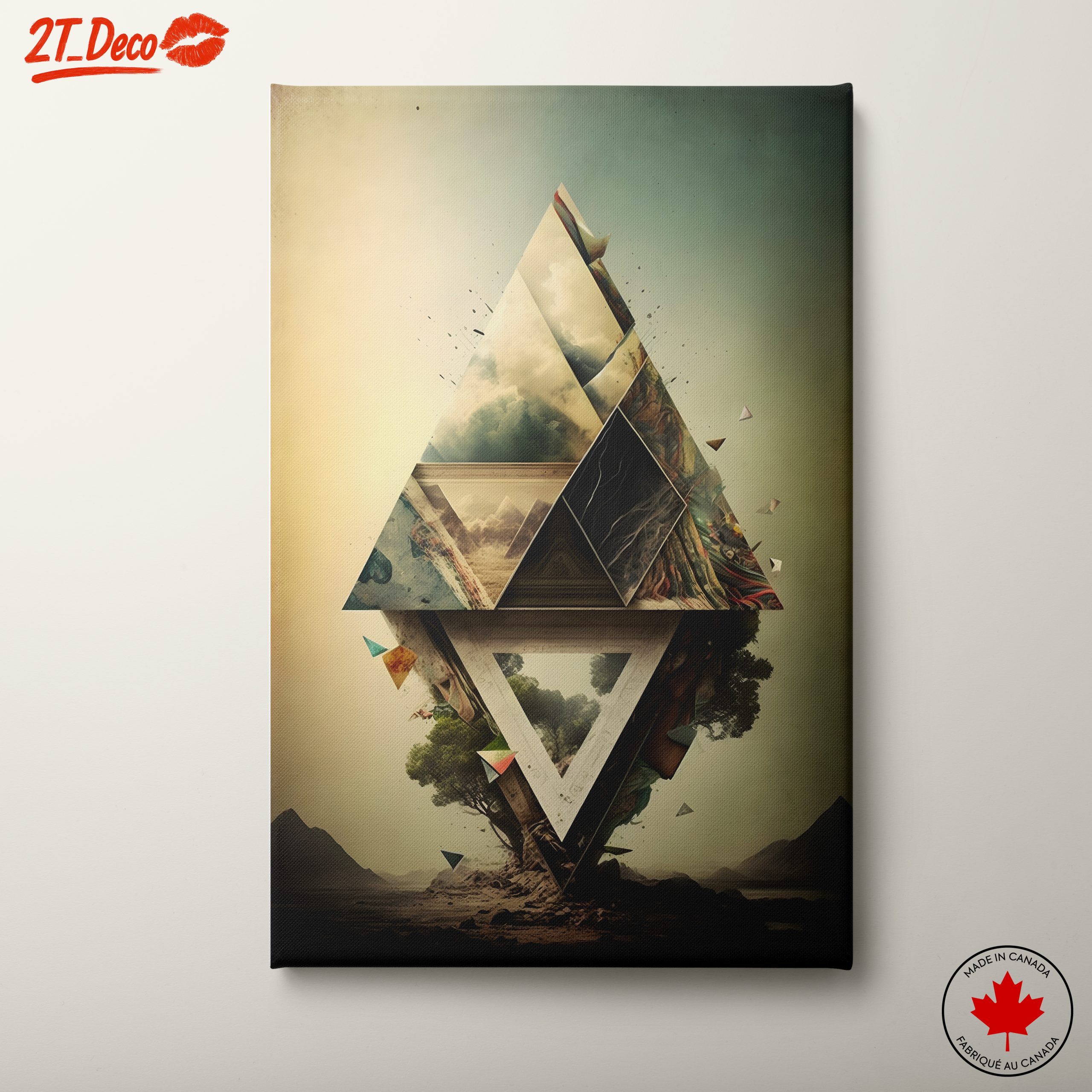Geometric Abstract Composition with Landscape Elements