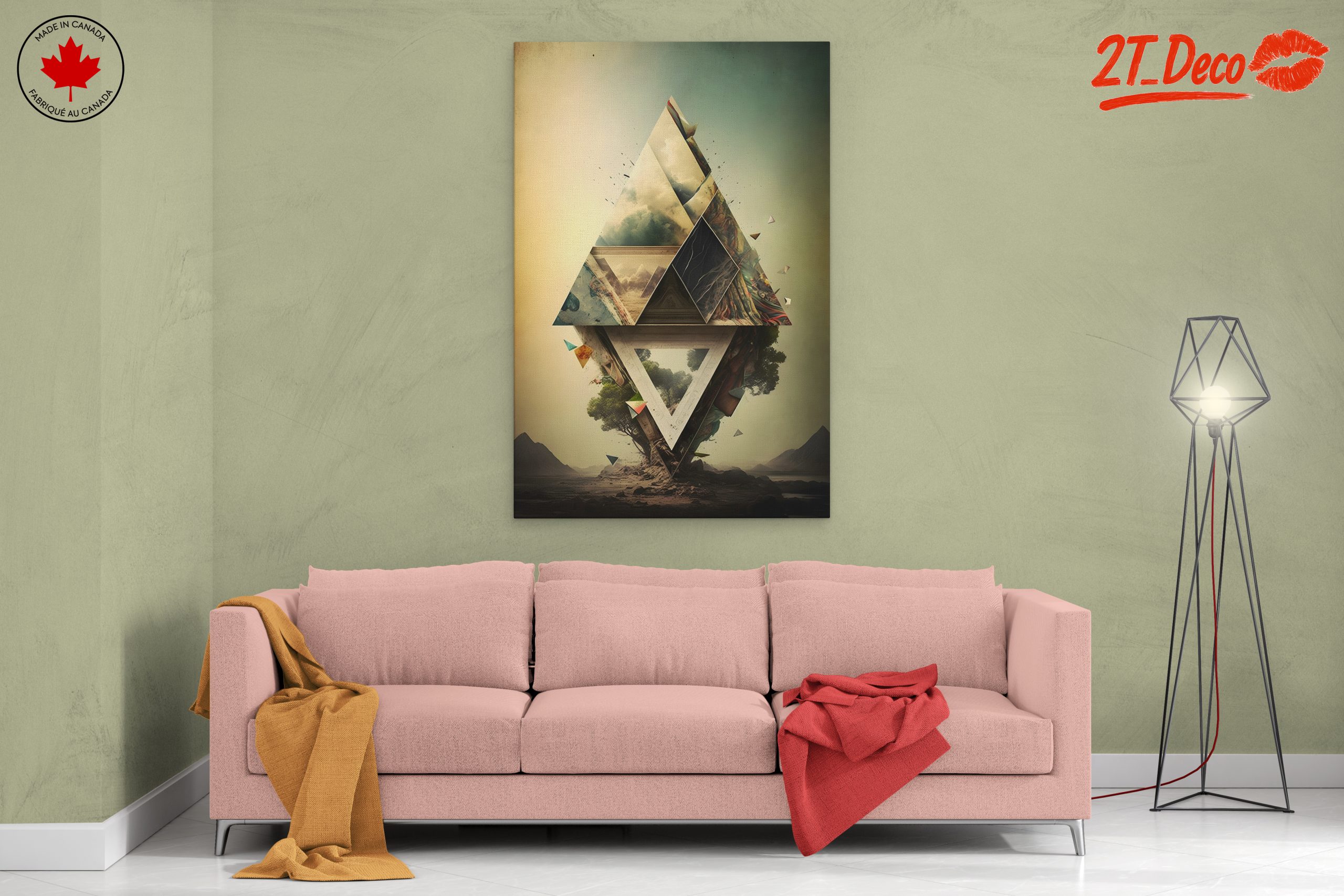Geometric Abstract Composition with Landscape Elements - Image 2