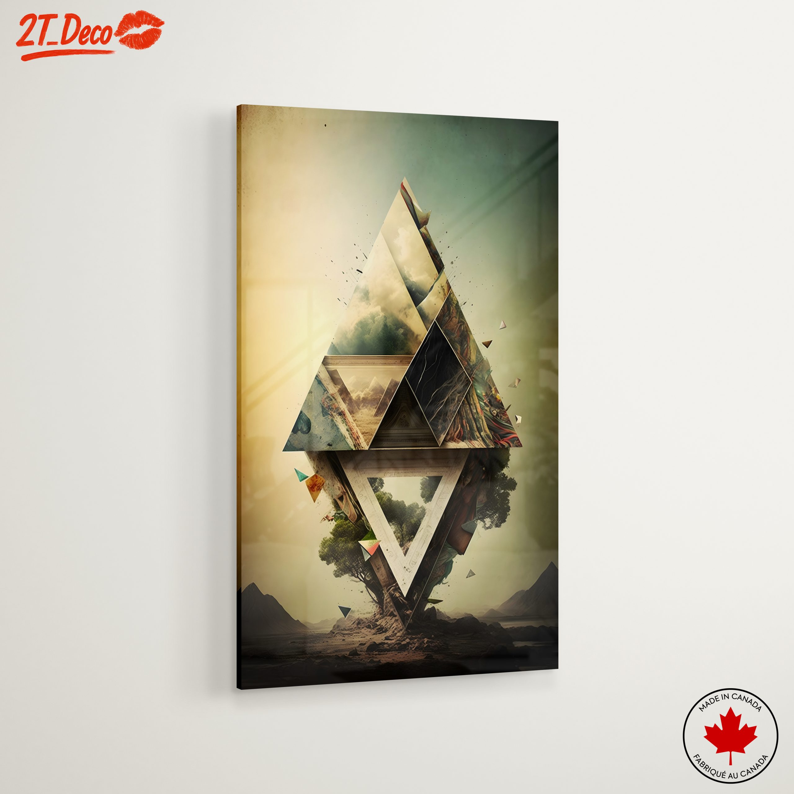 Geometric Abstract Composition with Landscape Elements - Image 6