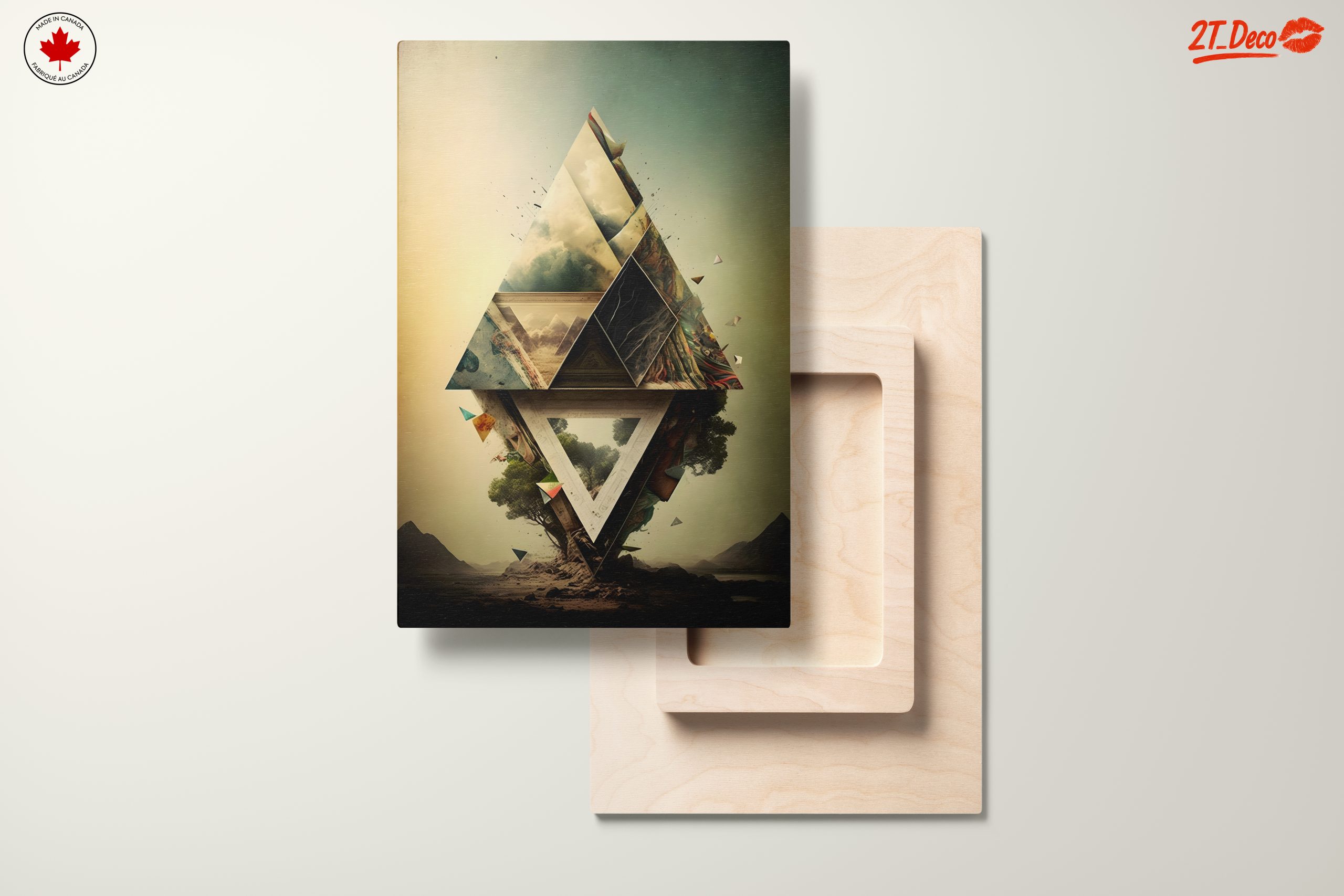 Geometric Abstract Composition with Landscape Elements - Image 11