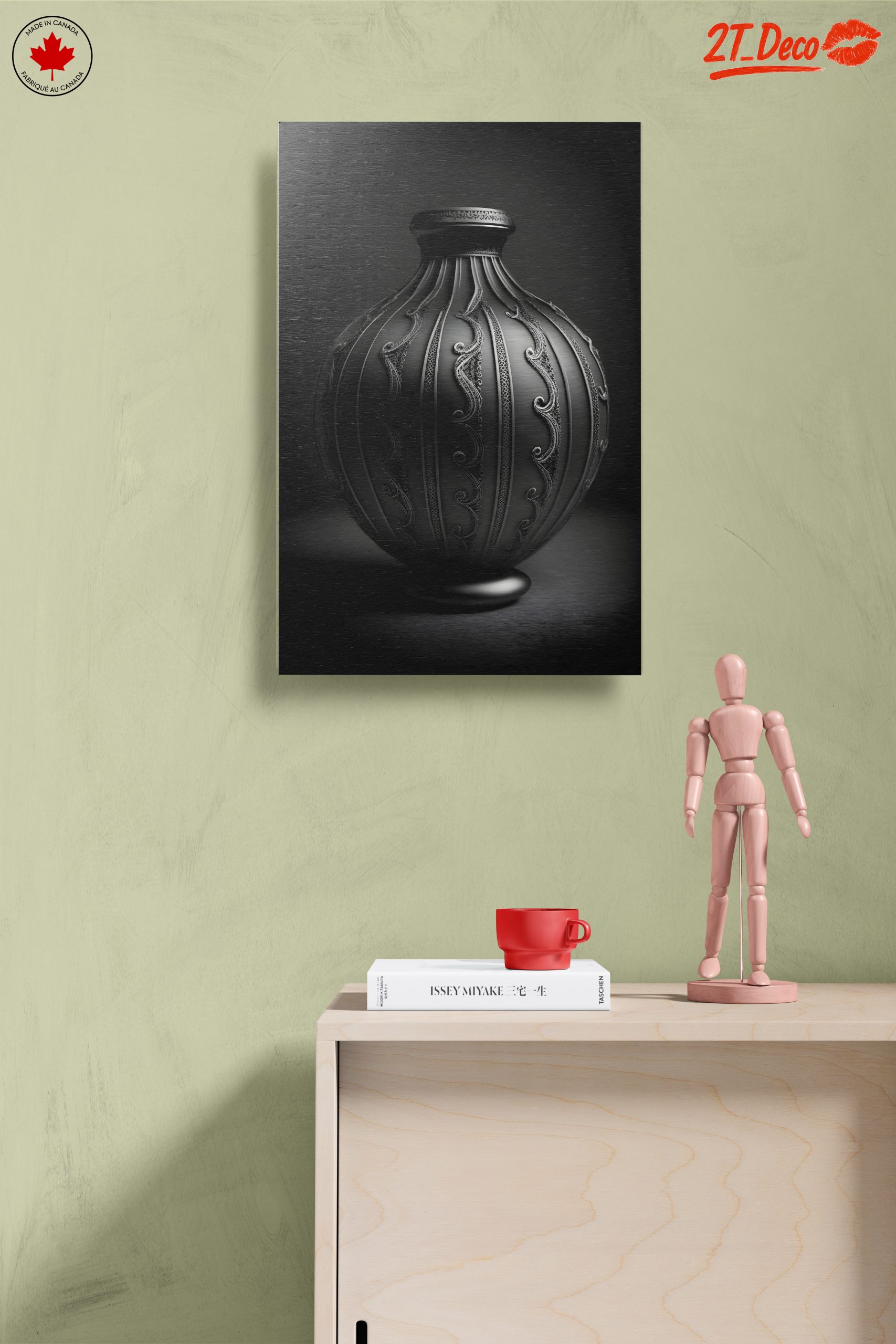 Elegant Decorative Ribbon Vase Art - Image 14