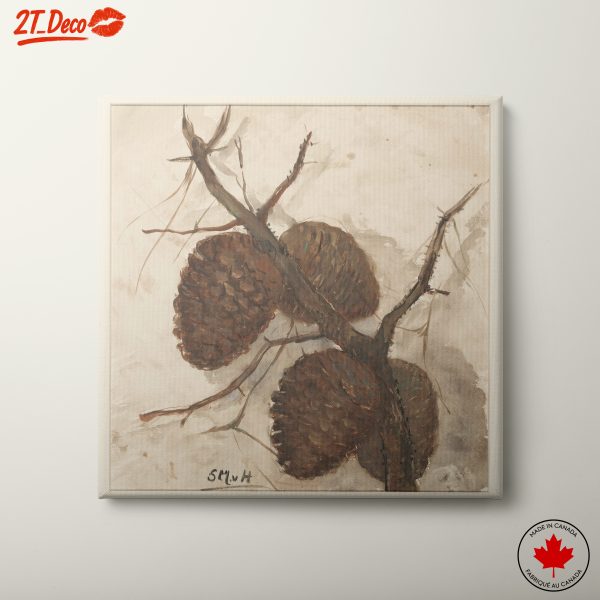 Elegant Botanical Pine Cone Art