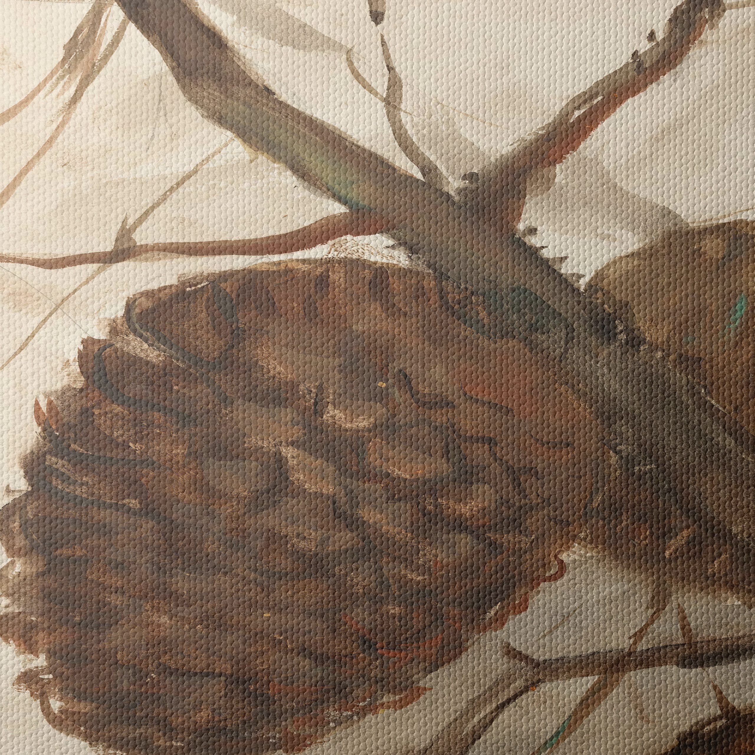 Elegant Botanical Pine Cone Art - Image 4