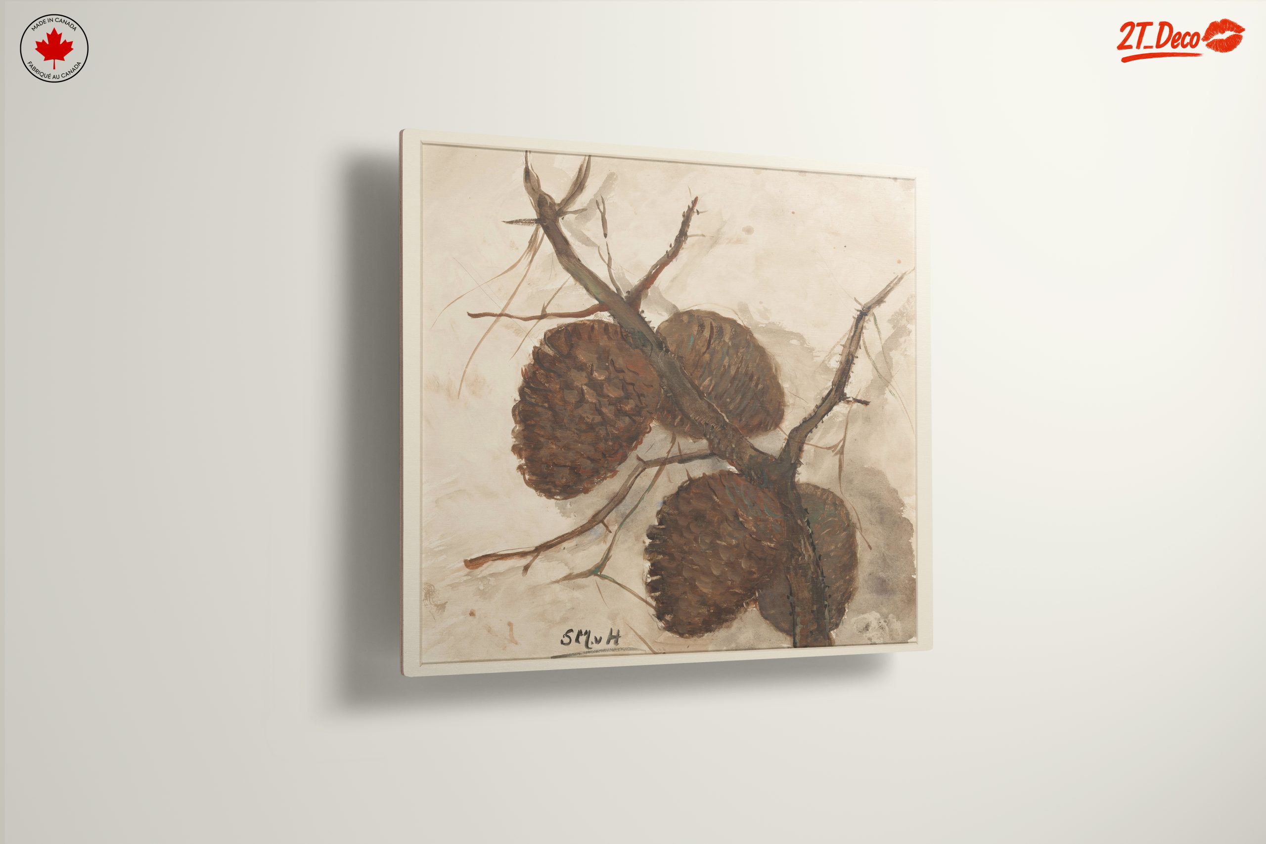 Elegant Botanical Pine Cone Art - Image 13