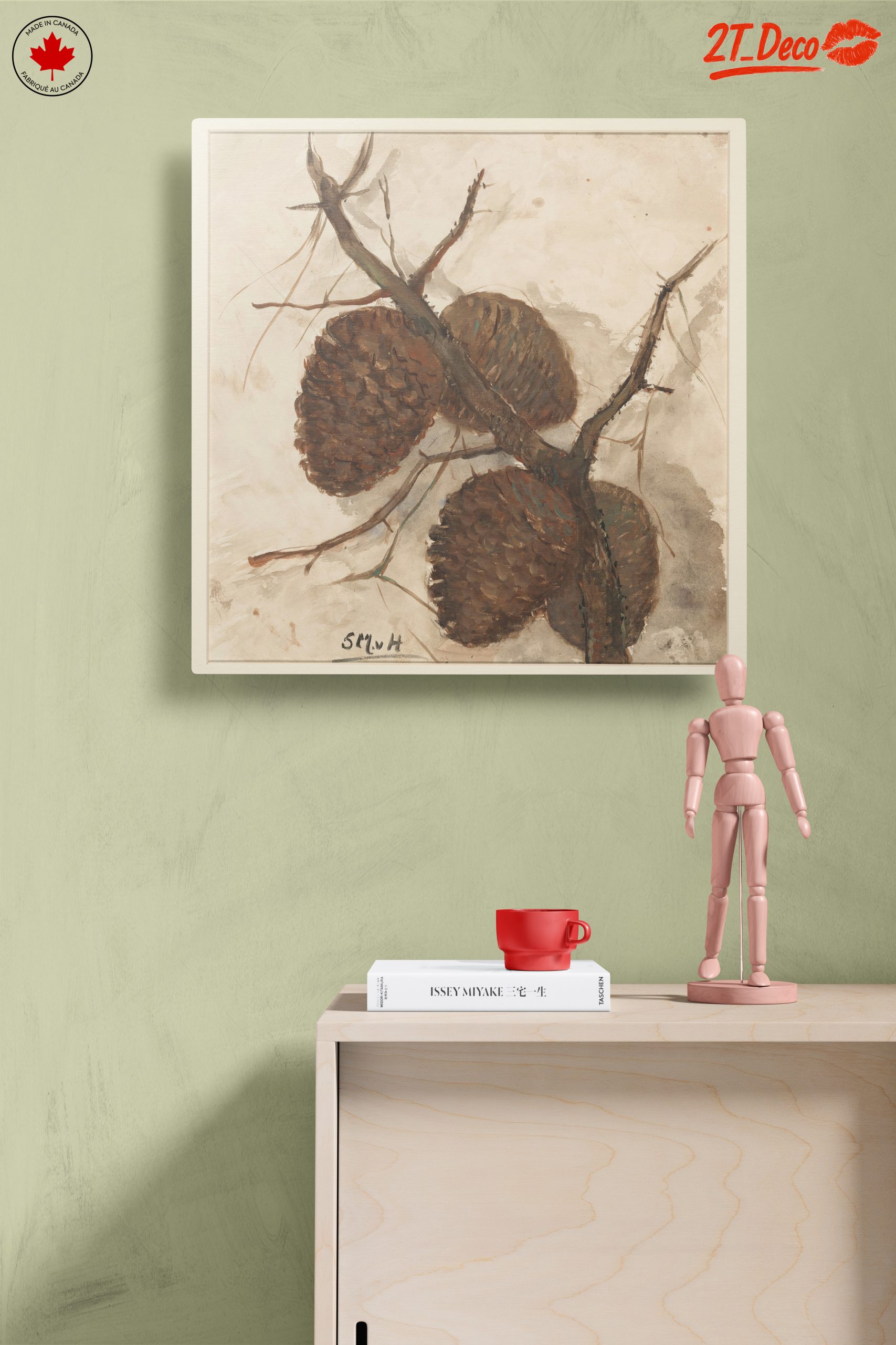 Elegant Botanical Pine Cone Art - Image 14