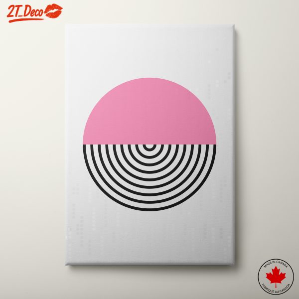 Minimalist Pink Geometric Abstract Art