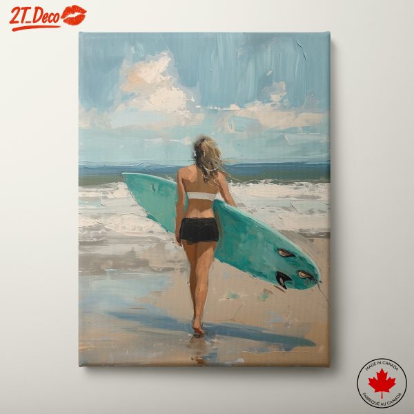 Surfer Walking on the Beach with Surfboard