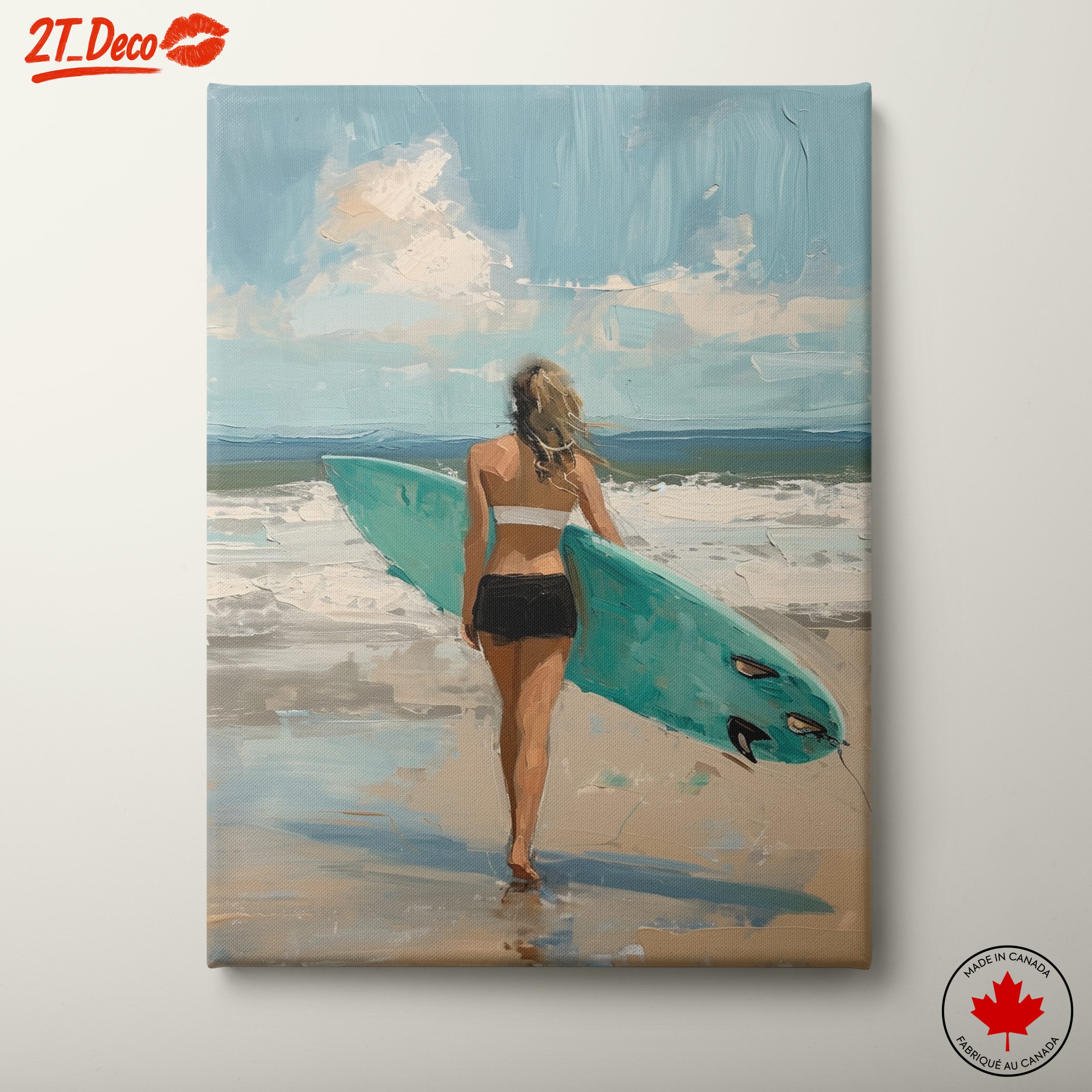 Surfer Walking on the Beach with Surfboard