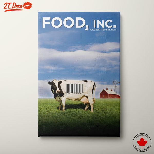 Abstract Food Themed Artwork Featuring a Cow