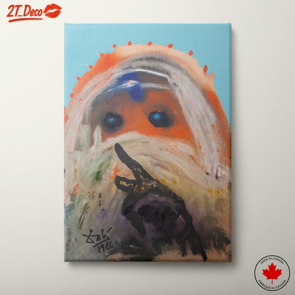Colorful Abstract Portrait with Gesture
