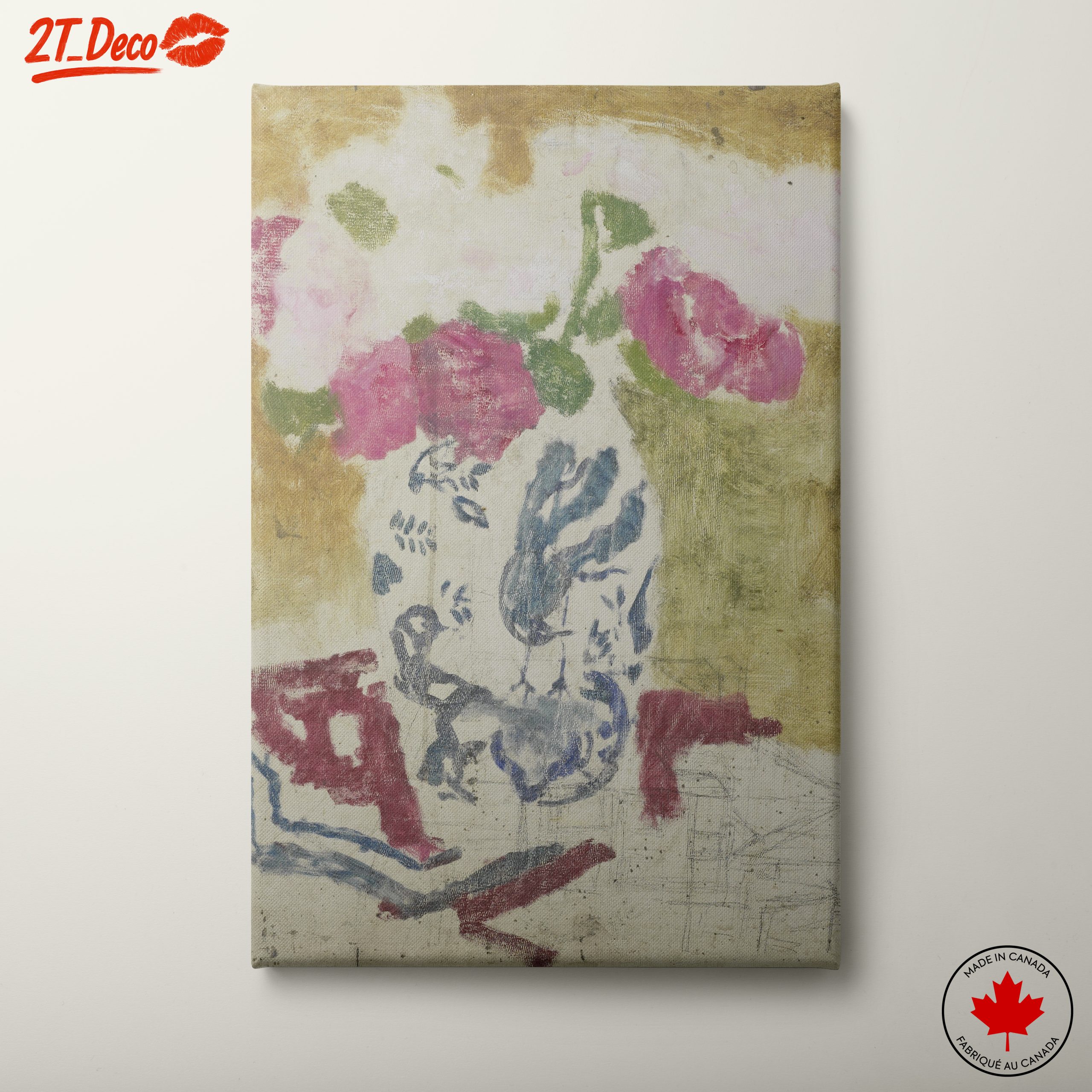 Vibrant Floral Composition with Pink Roses