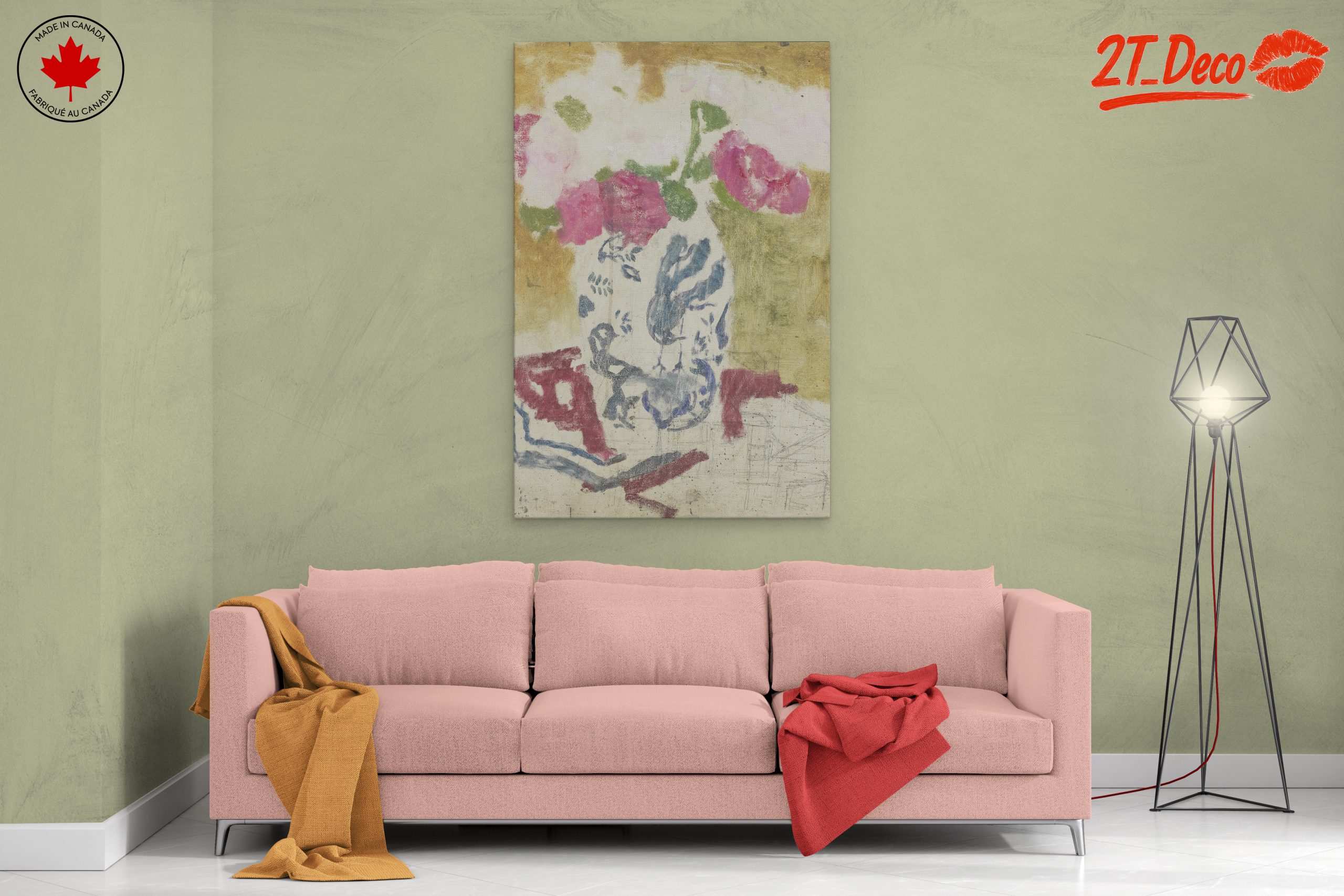 Vibrant Floral Composition with Pink Roses - Image 2