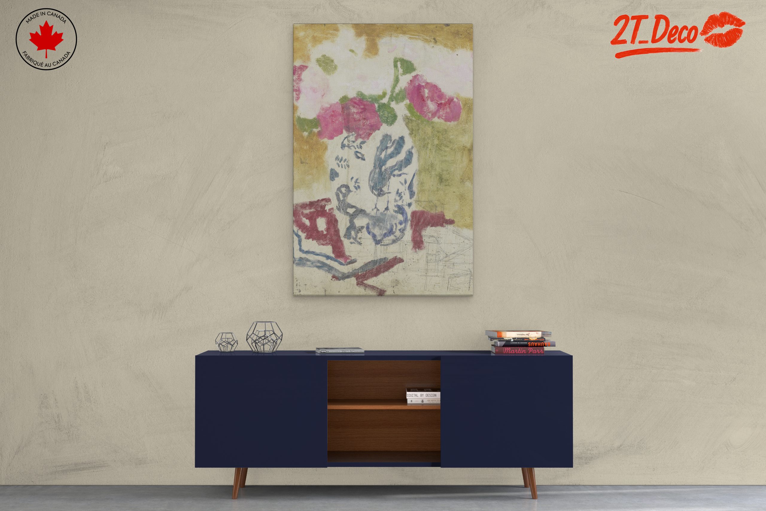Vibrant Floral Composition with Pink Roses - Image 3
