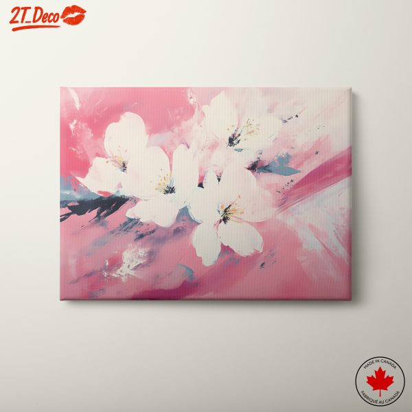 Abstract Floral Composition in Pink