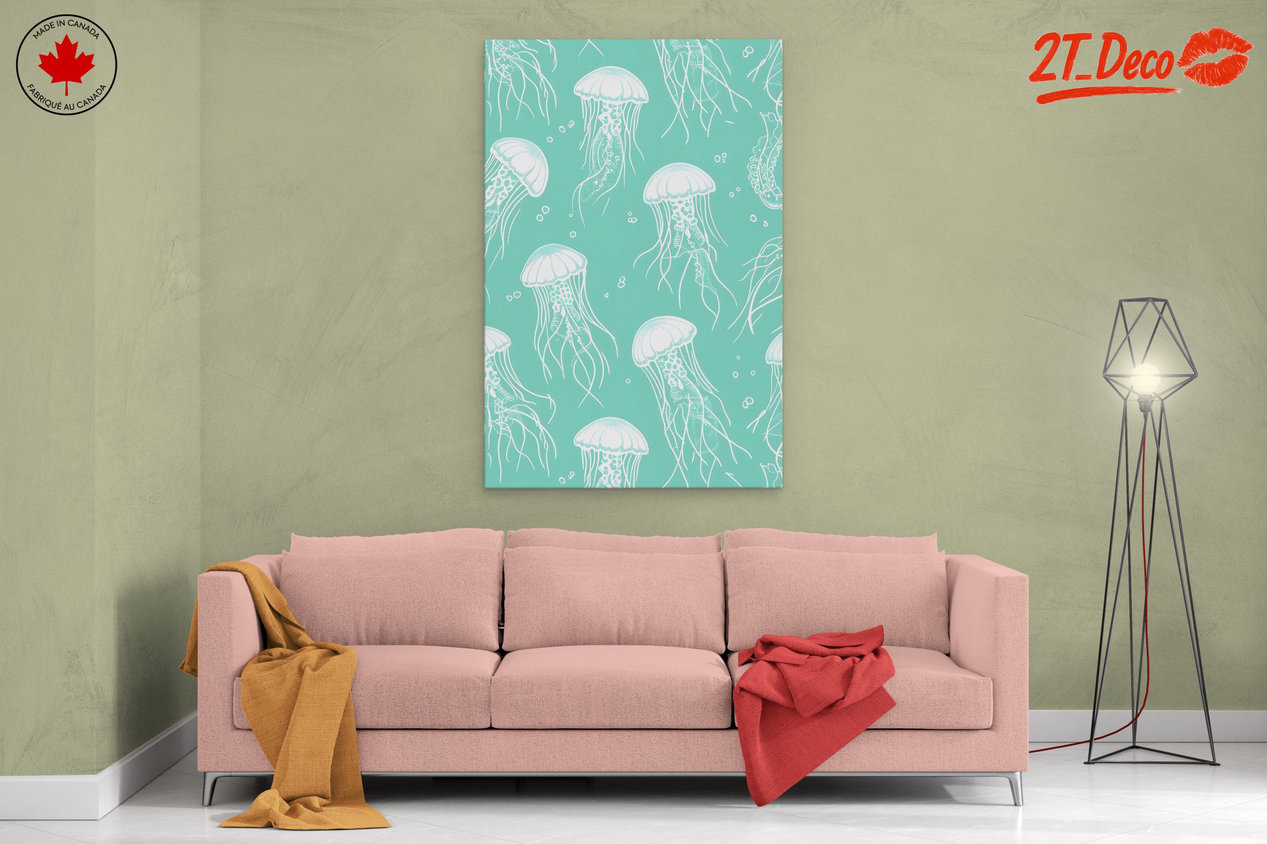 Stylized Jellyfish in Abstract Presentation - Image 2