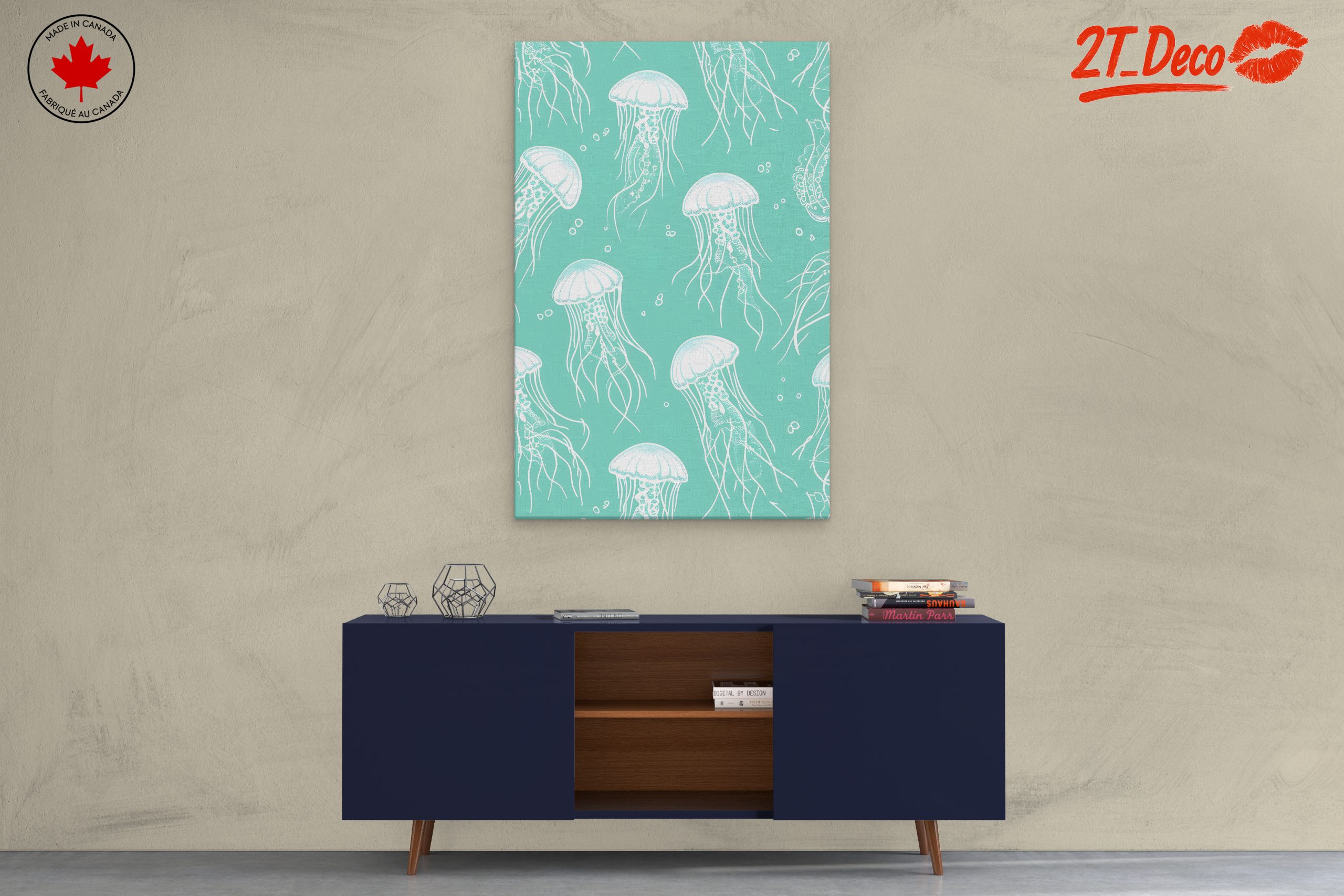 Stylized Jellyfish in Abstract Presentation - Image 3