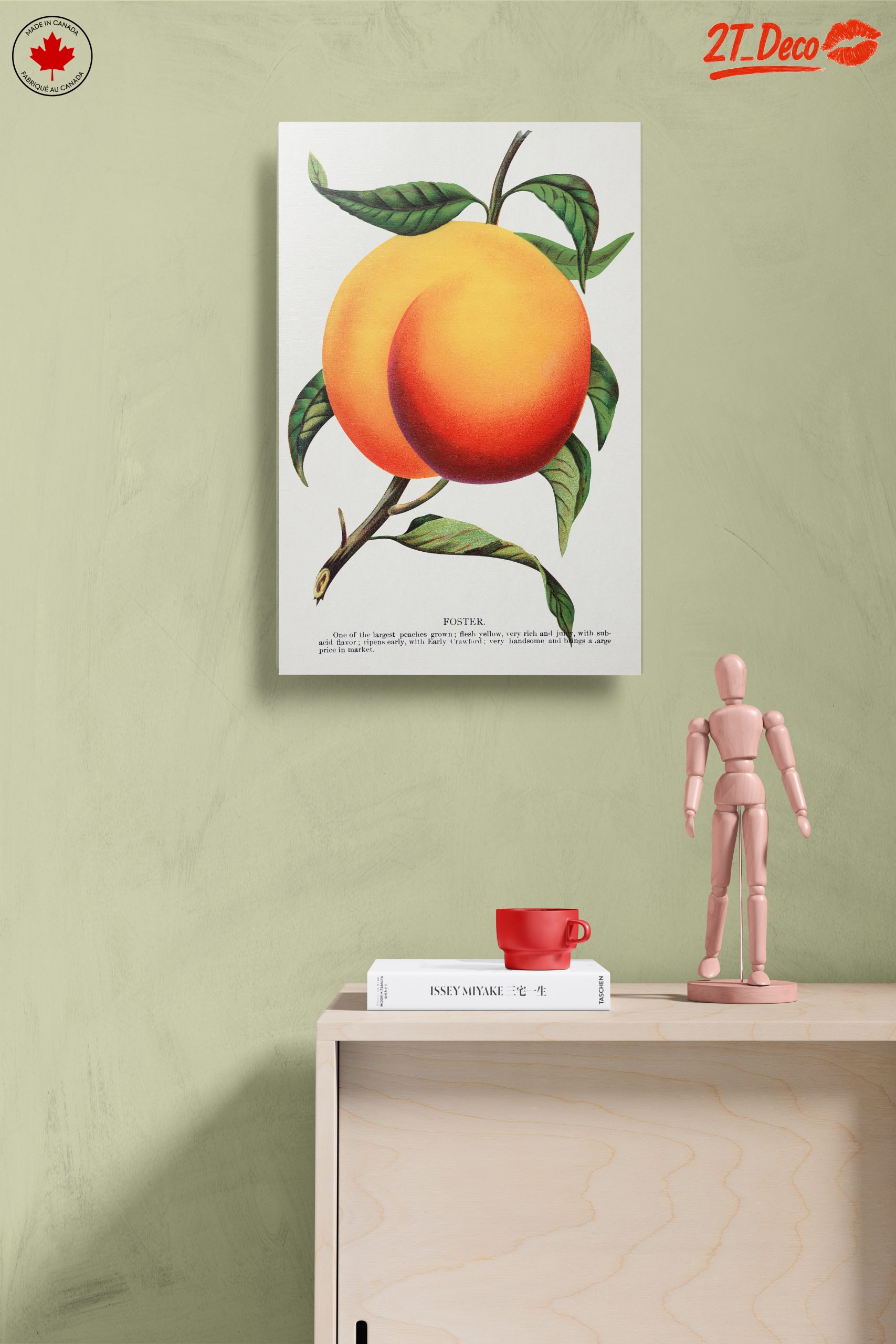 Stylized Peach Artwork with Vibrant Colors - Image 14