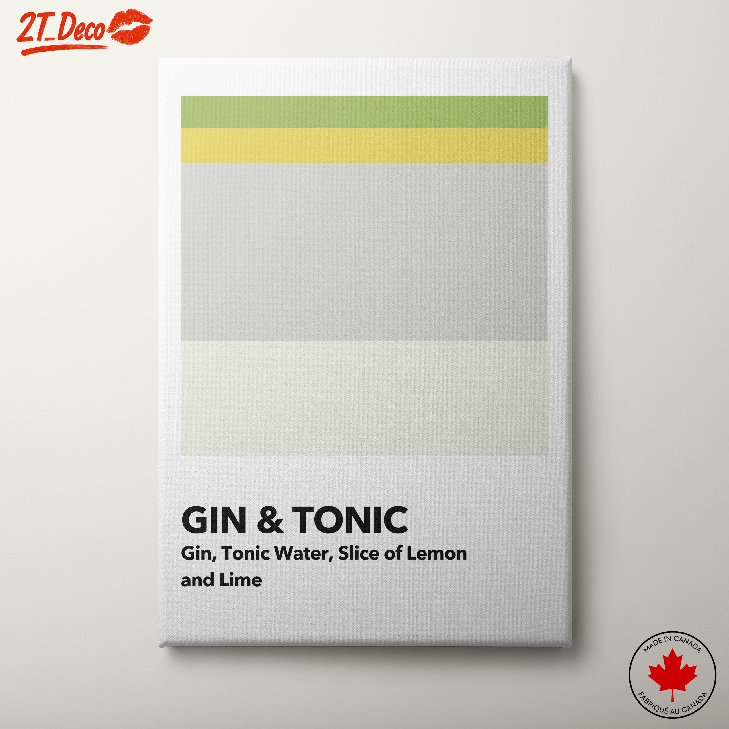 Gin and Tonic Minimalist Art