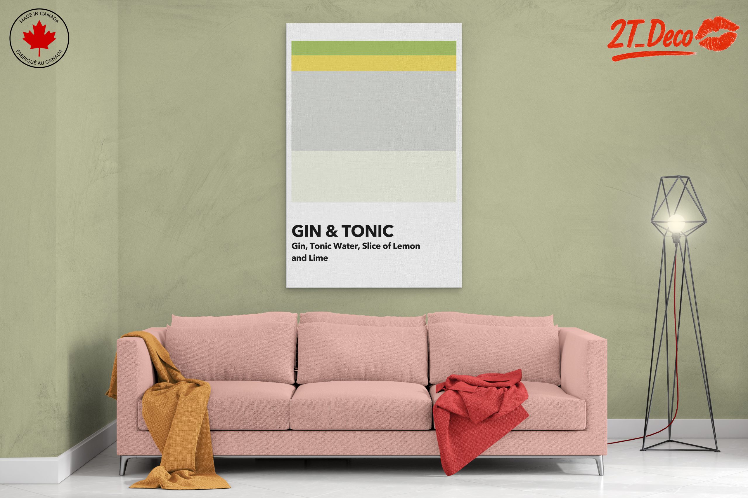 Gin and Tonic Minimalist Art - Image 2