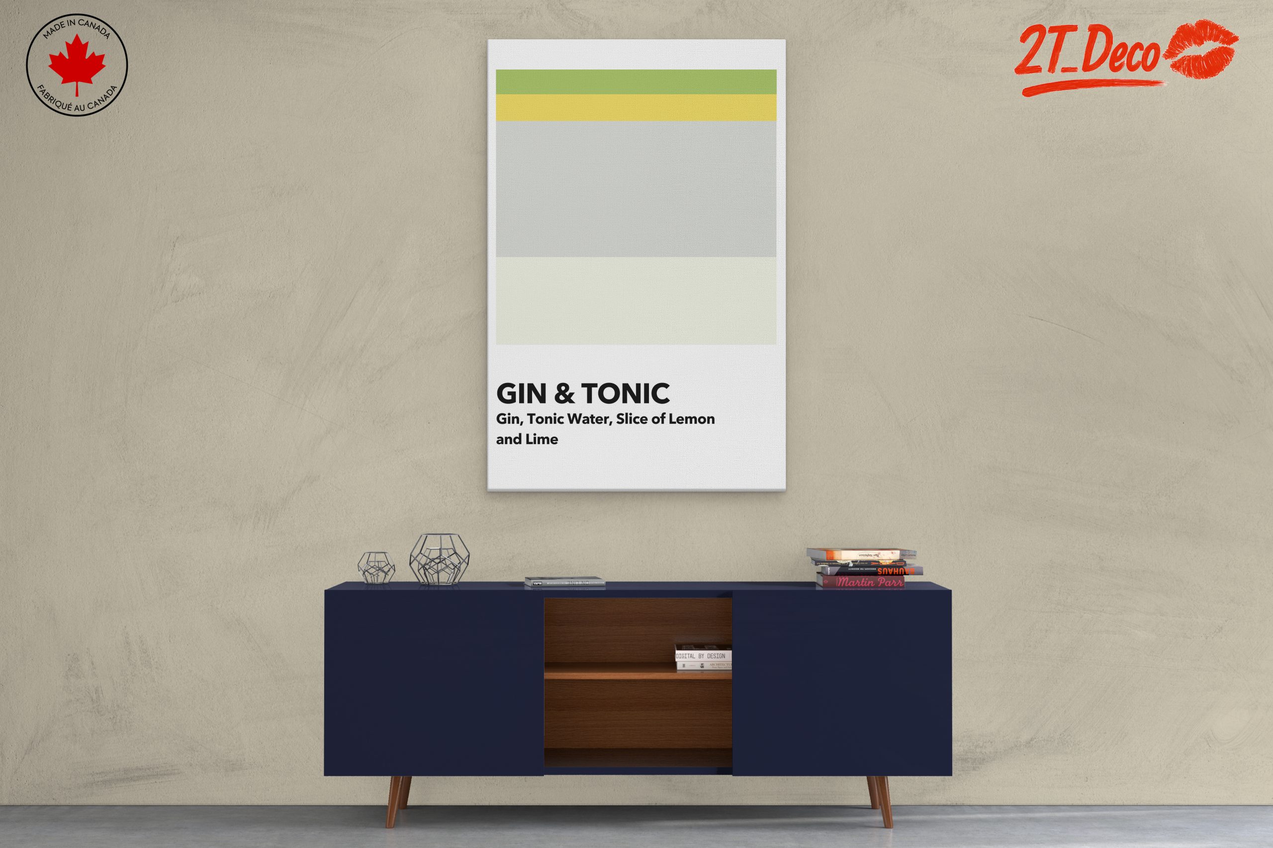 Gin and Tonic Minimalist Art - Image 3