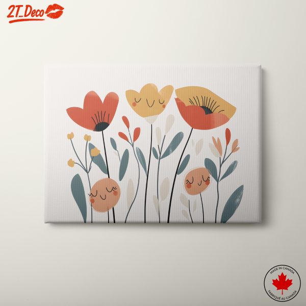 Cheerful Floral Arrangement with Faces
