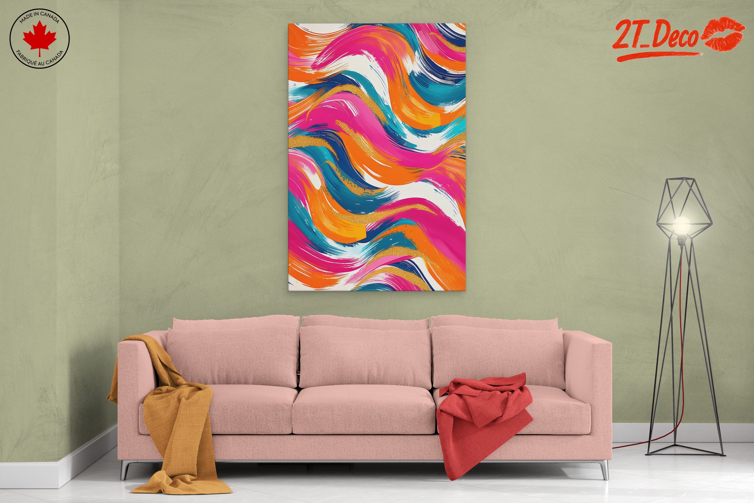 Vibrant Abstract Waves in Bold Colors - Image 2