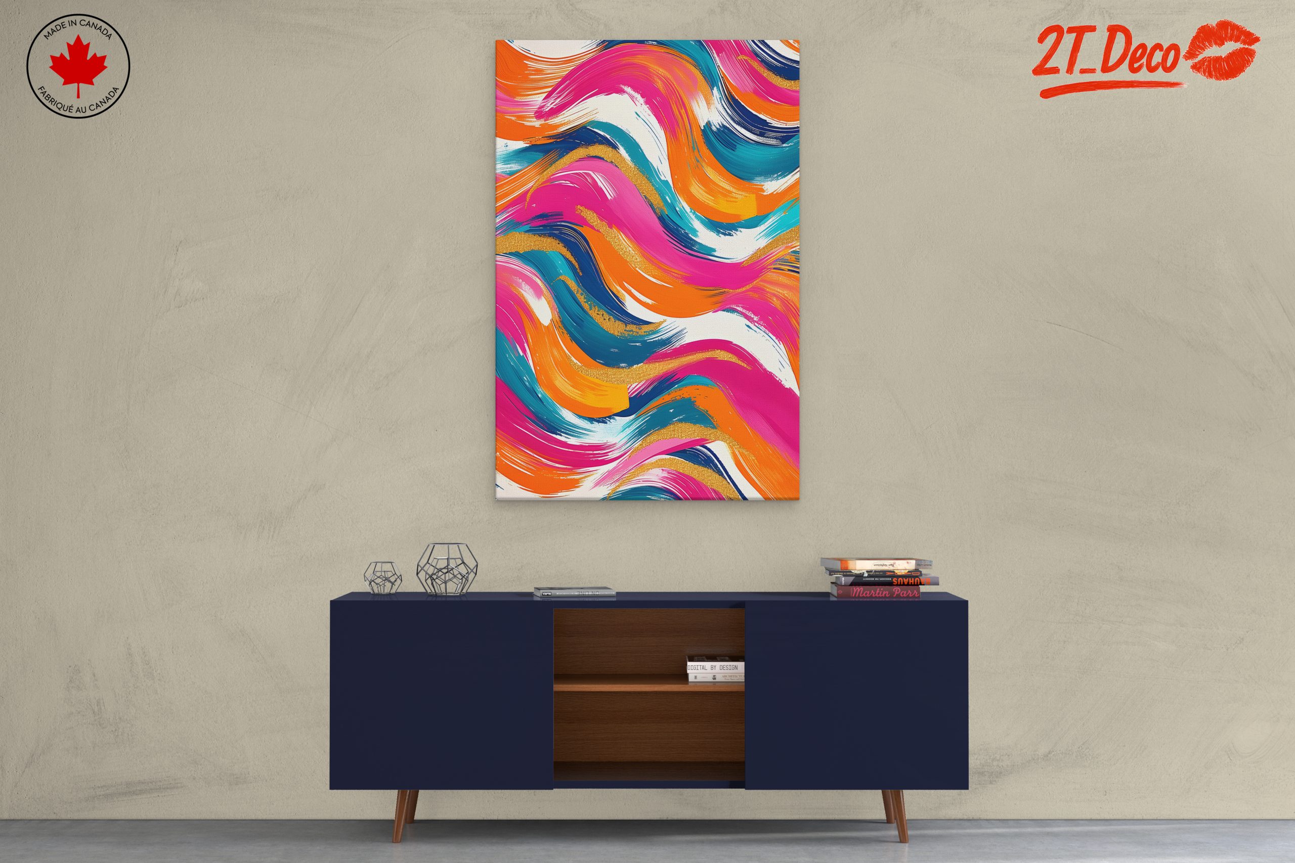Vibrant Abstract Waves in Bold Colors - Image 3