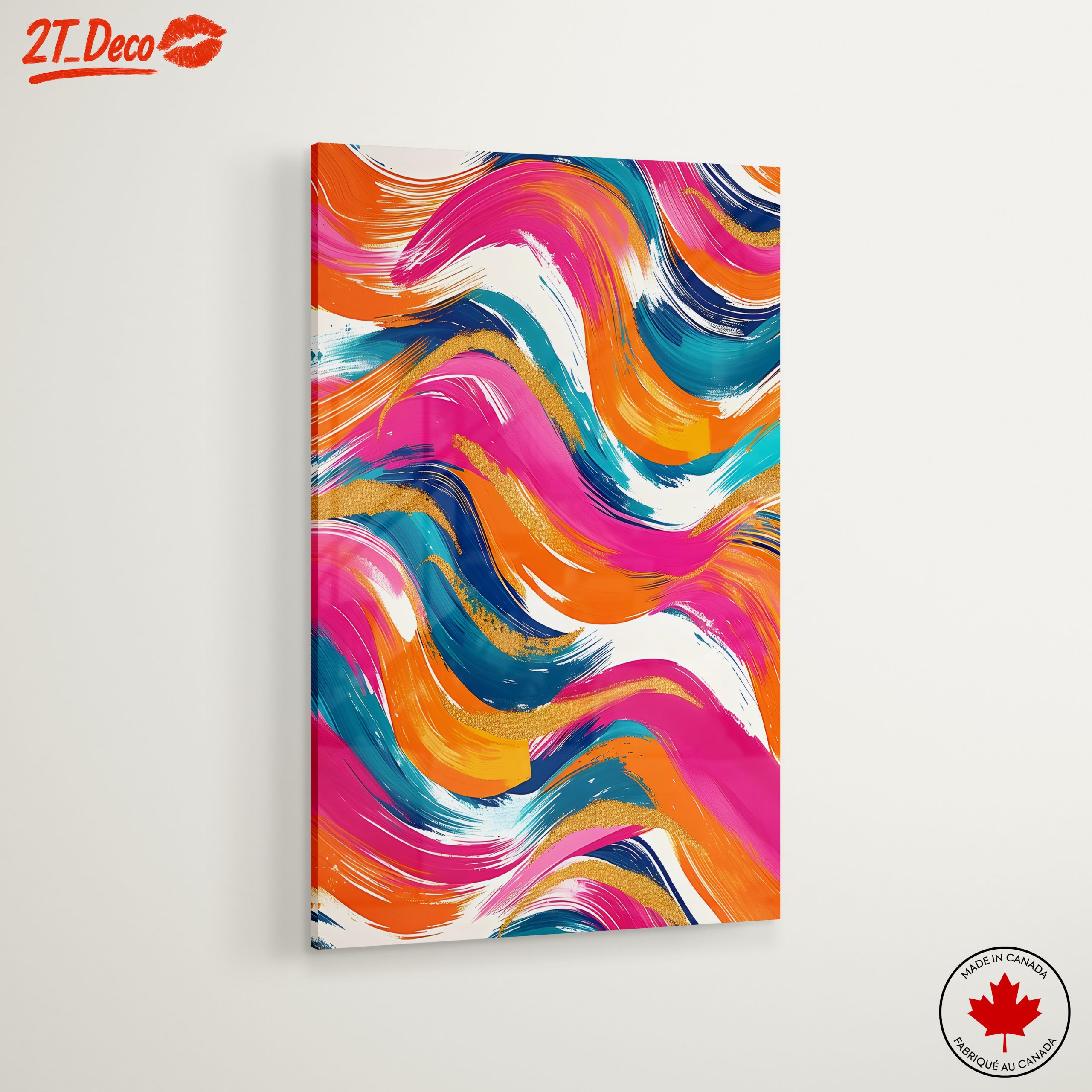 Vibrant Abstract Waves in Bold Colors - Image 6