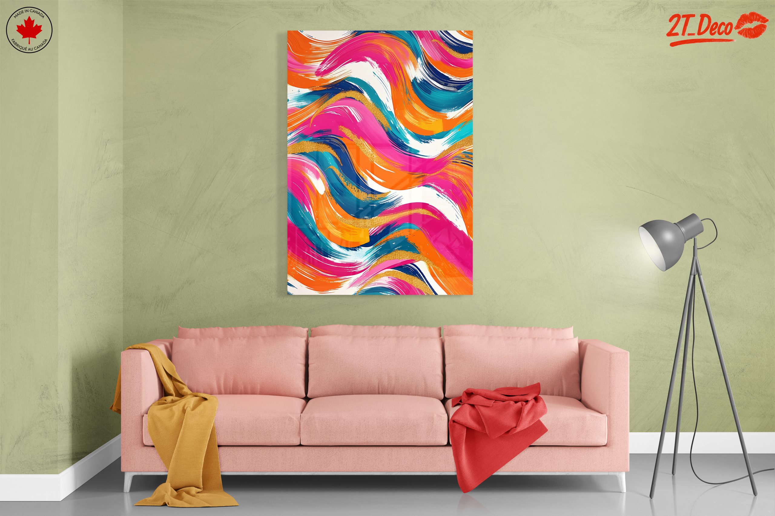 Vibrant Abstract Waves in Bold Colors - Image 7